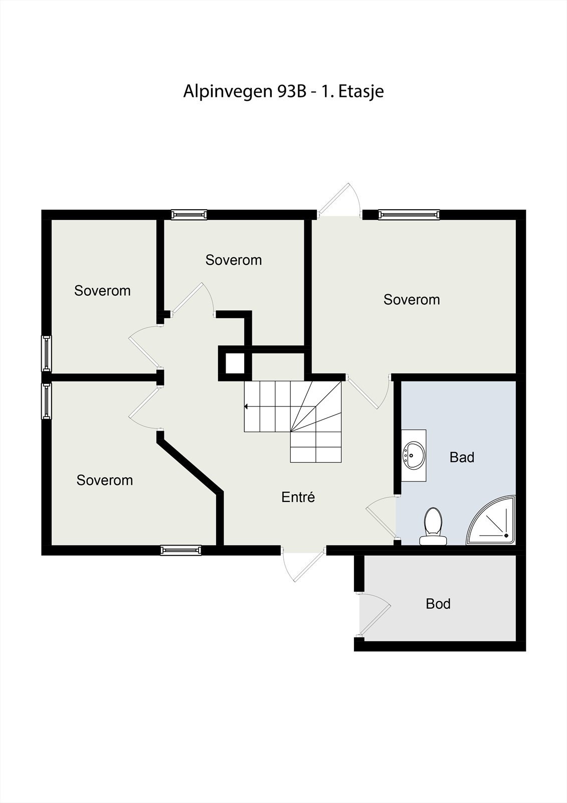 Plantegning 1. Etasje Galleribilde