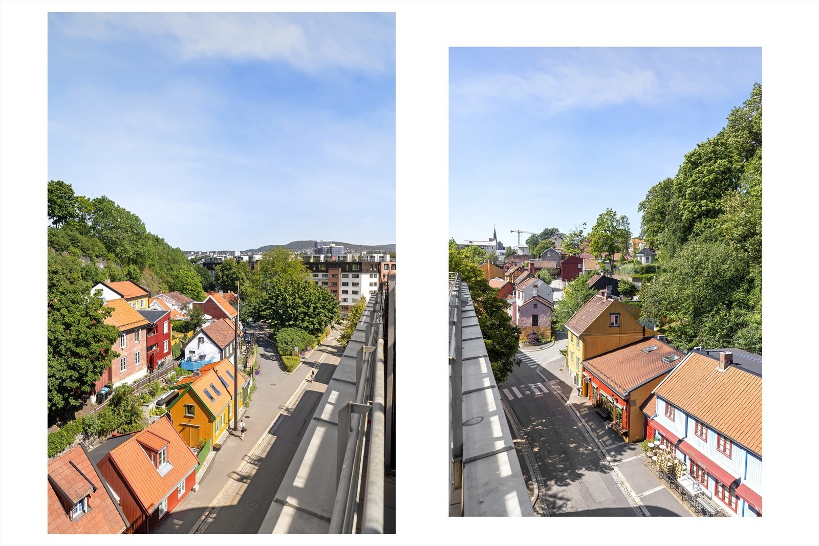 Hyggelig utsyn mot sjarmerende og idylliske Damstredet. Galleribilde