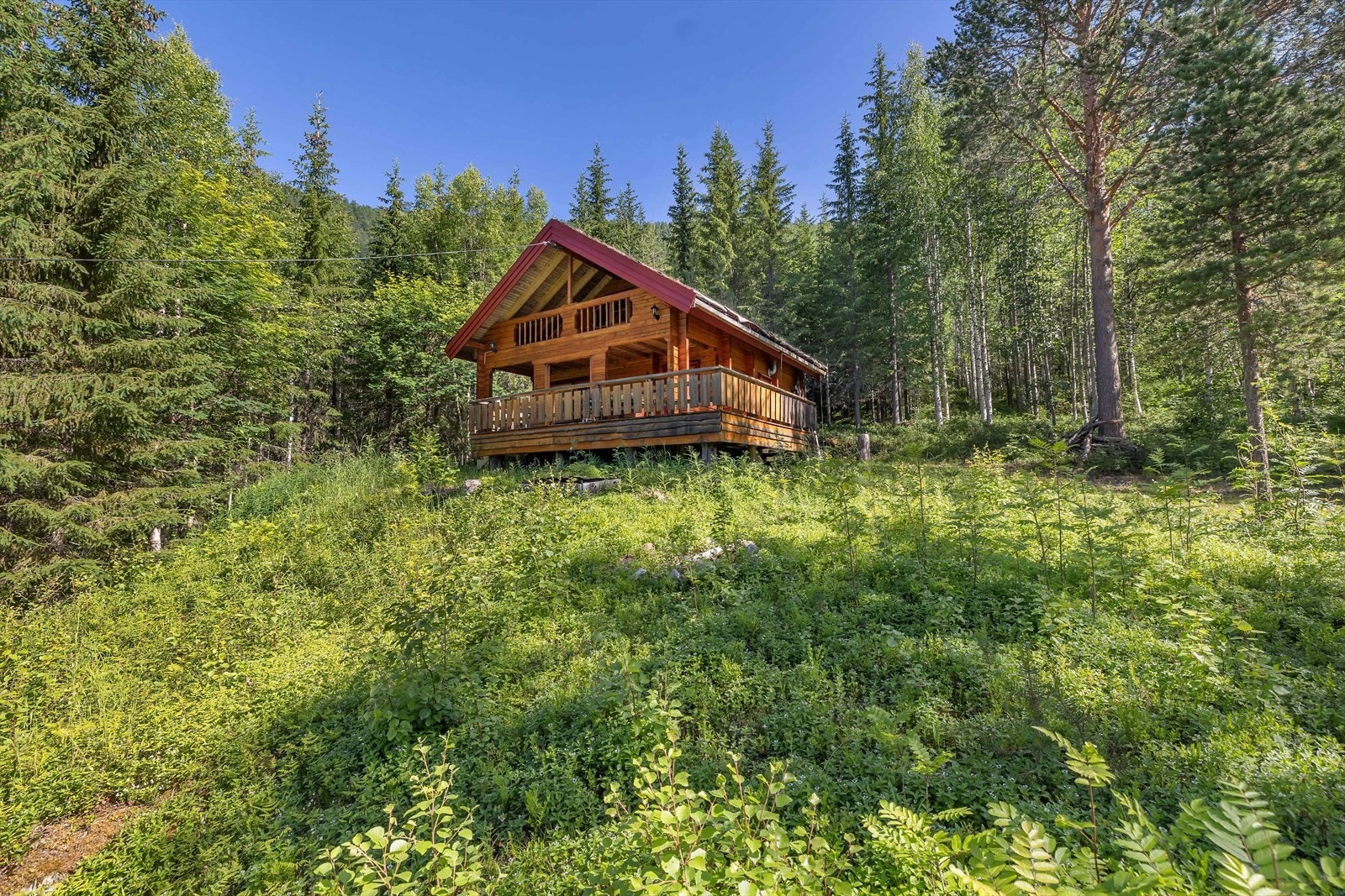 Fin beliggenhet på høyde fra vegen. Galleribilde