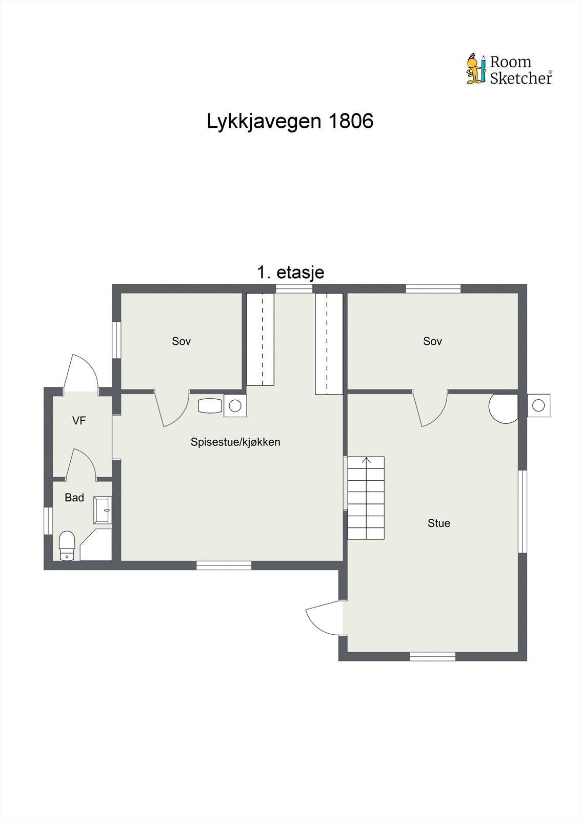 Plantegning - Lykkjavegen 1806 Galleribilde