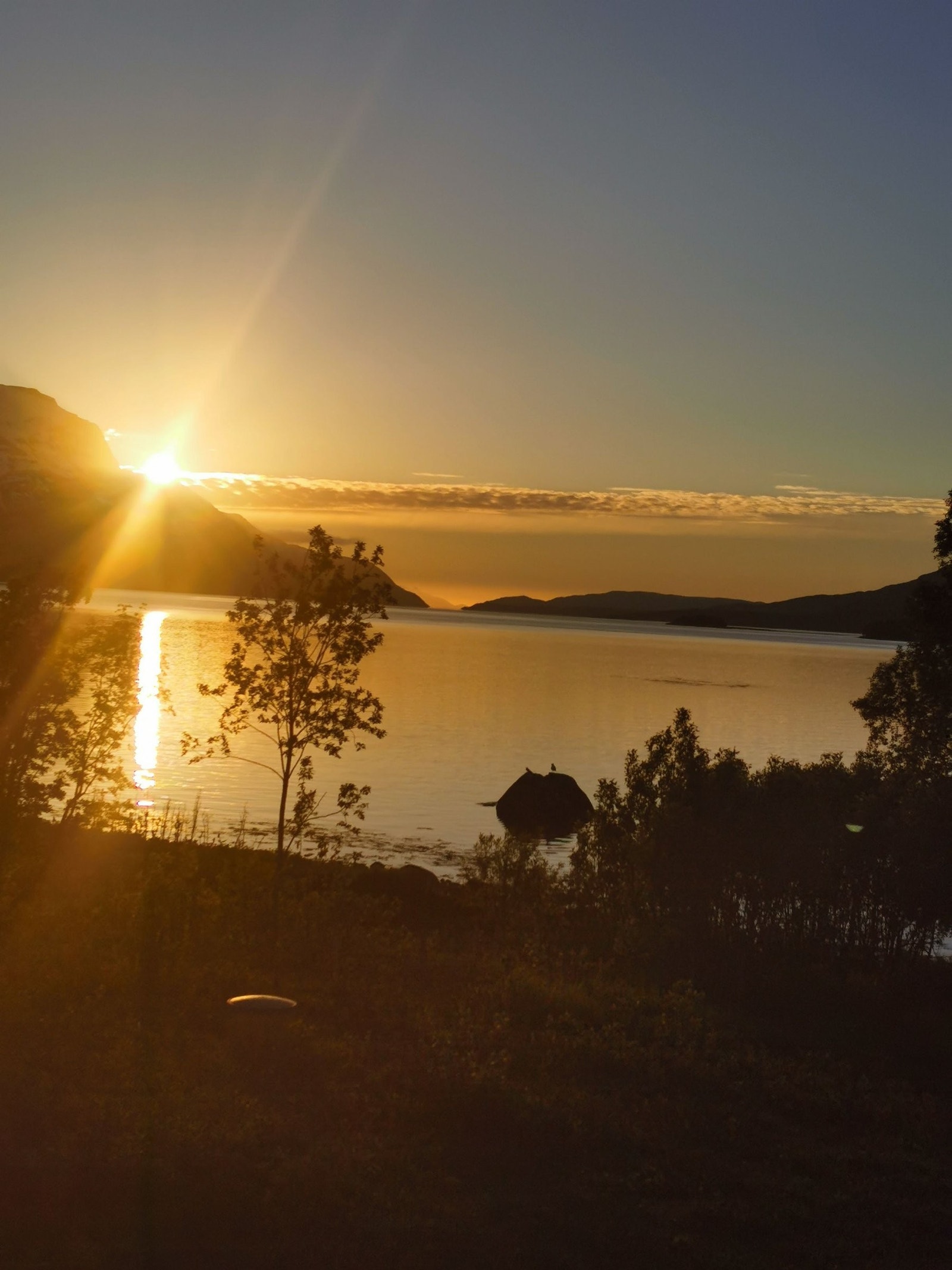 Midnatt bilde tatt fra stua Galleribilde