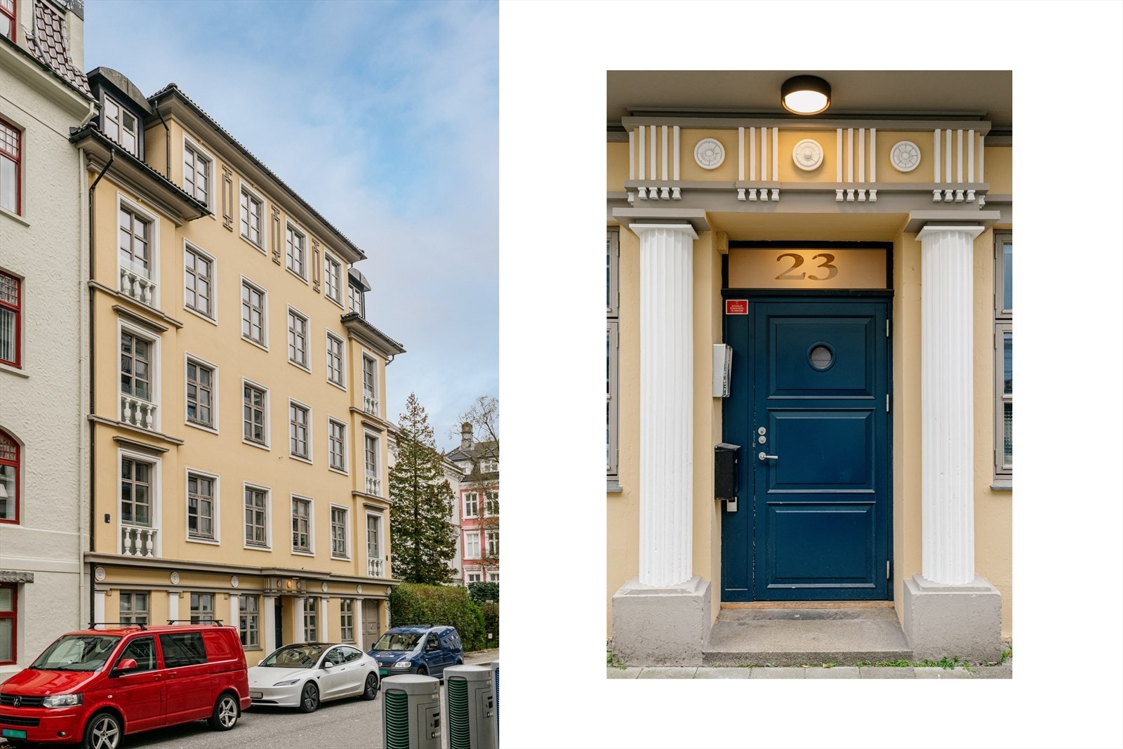 Leiligheten ligger midt i hjertet av Bergen sentrum, men likevel noe tilbaketrukket i en mindre trafikkert gate. Galleribilde