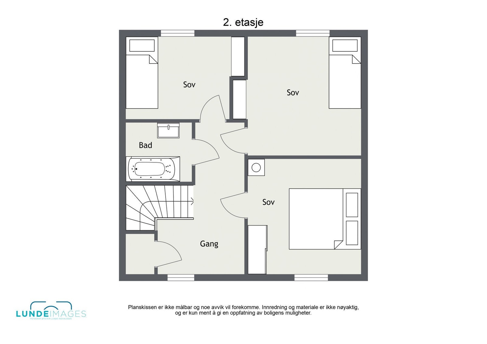 Planskisse 2. etasje - ikke målbar Galleribilde