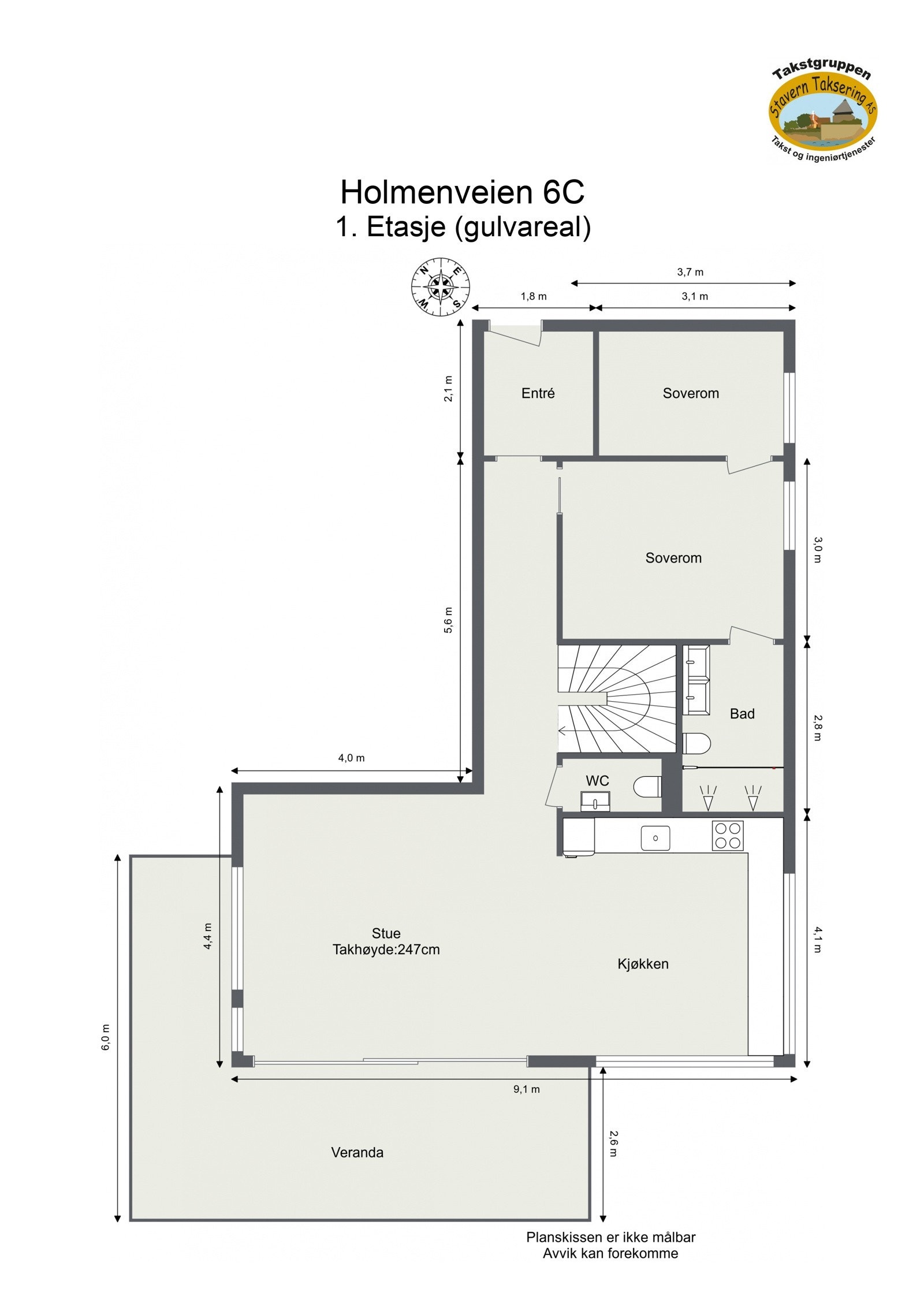 Plantegning 1. Etasje Galleribilde