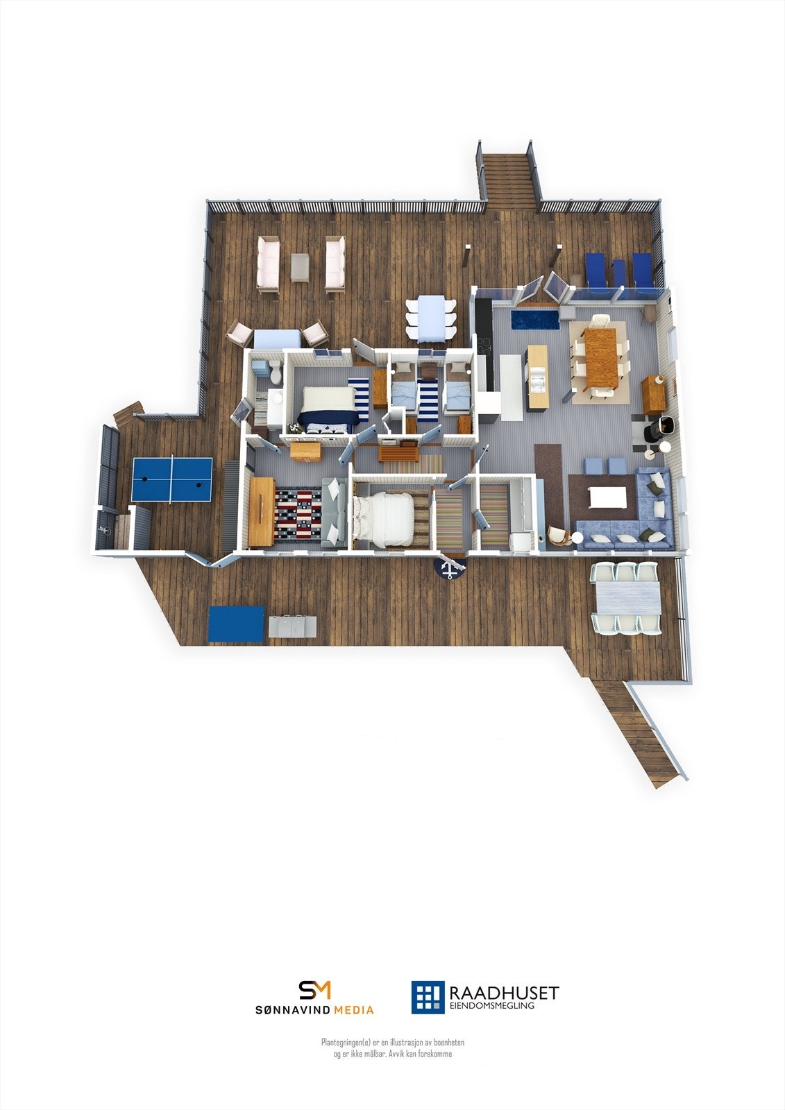 3D Plantegning Galleribilde