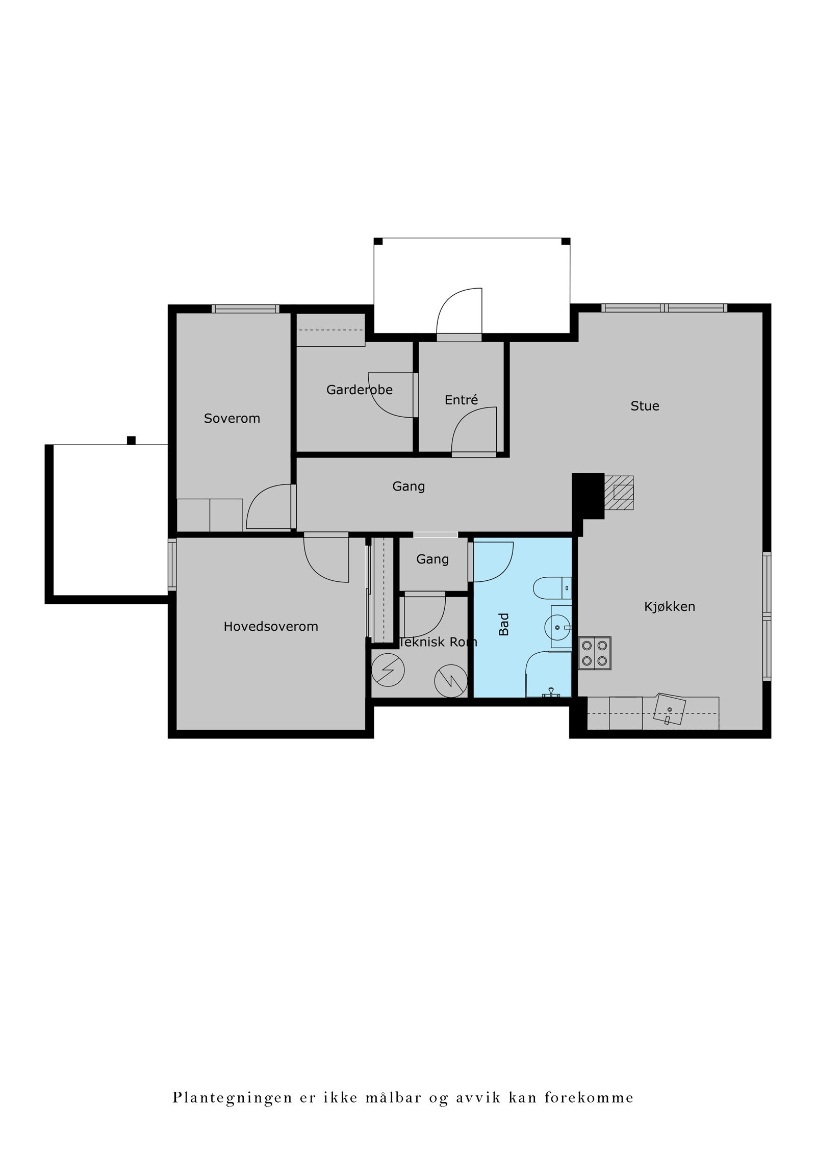 Veiledende plantegning underetasje. Galleribilde