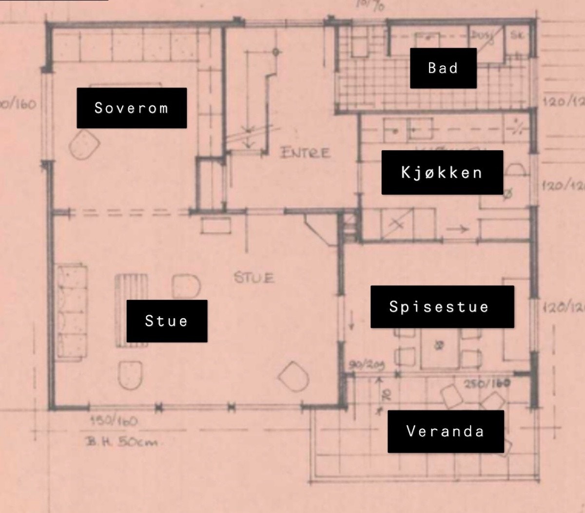 Soverom 1 er merket som soverom Galleribilde