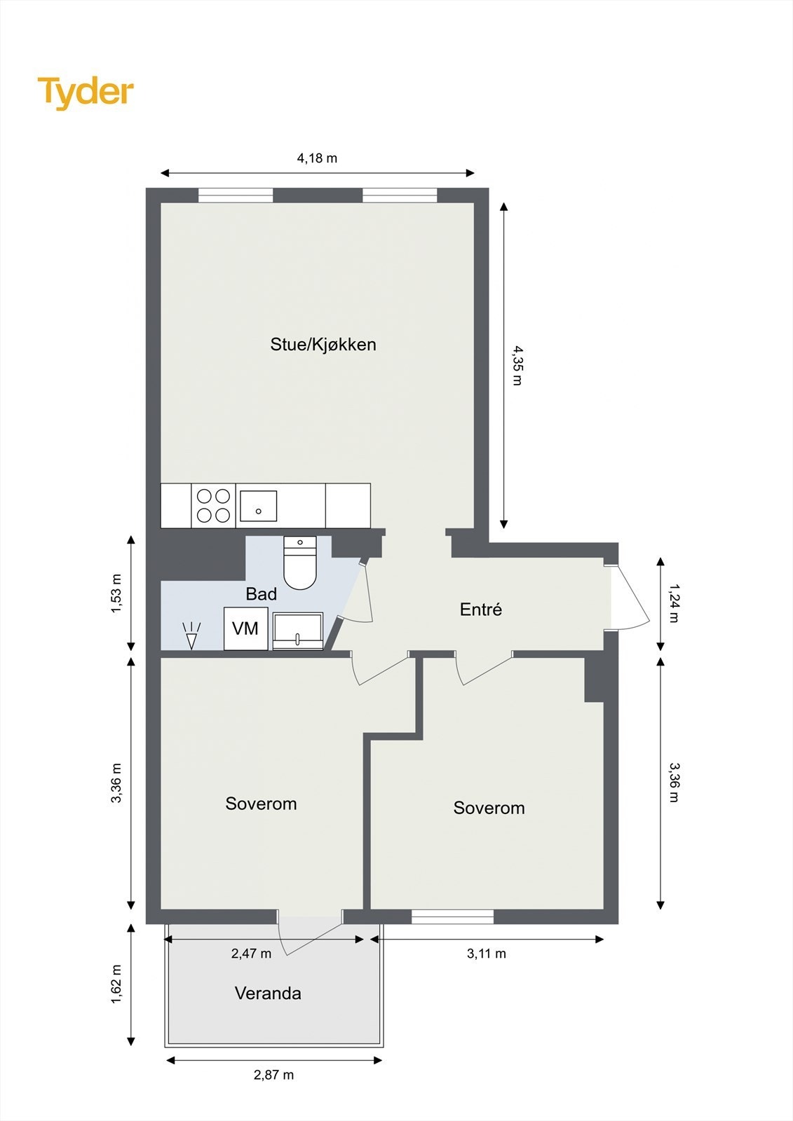 - Boligen disponerer en kjellerbod på ca. 6 m² - Galleribilde