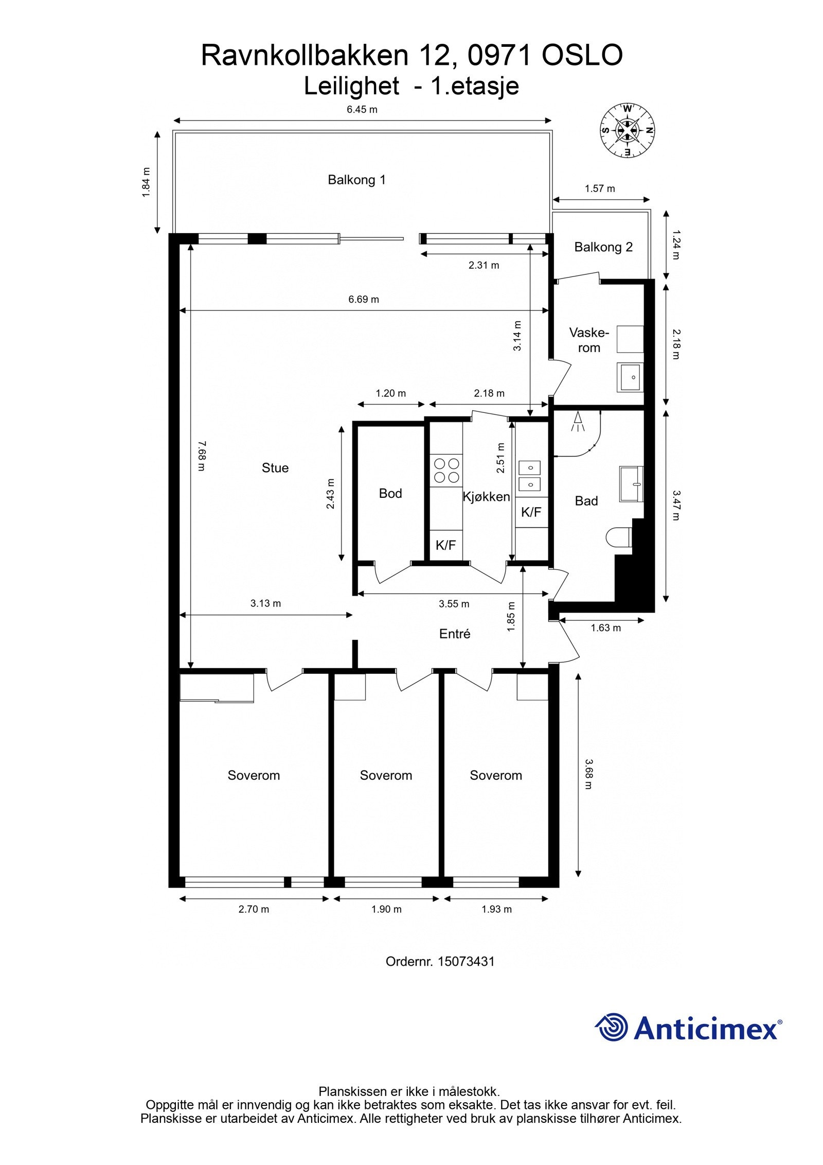 Plantegning Galleribilde