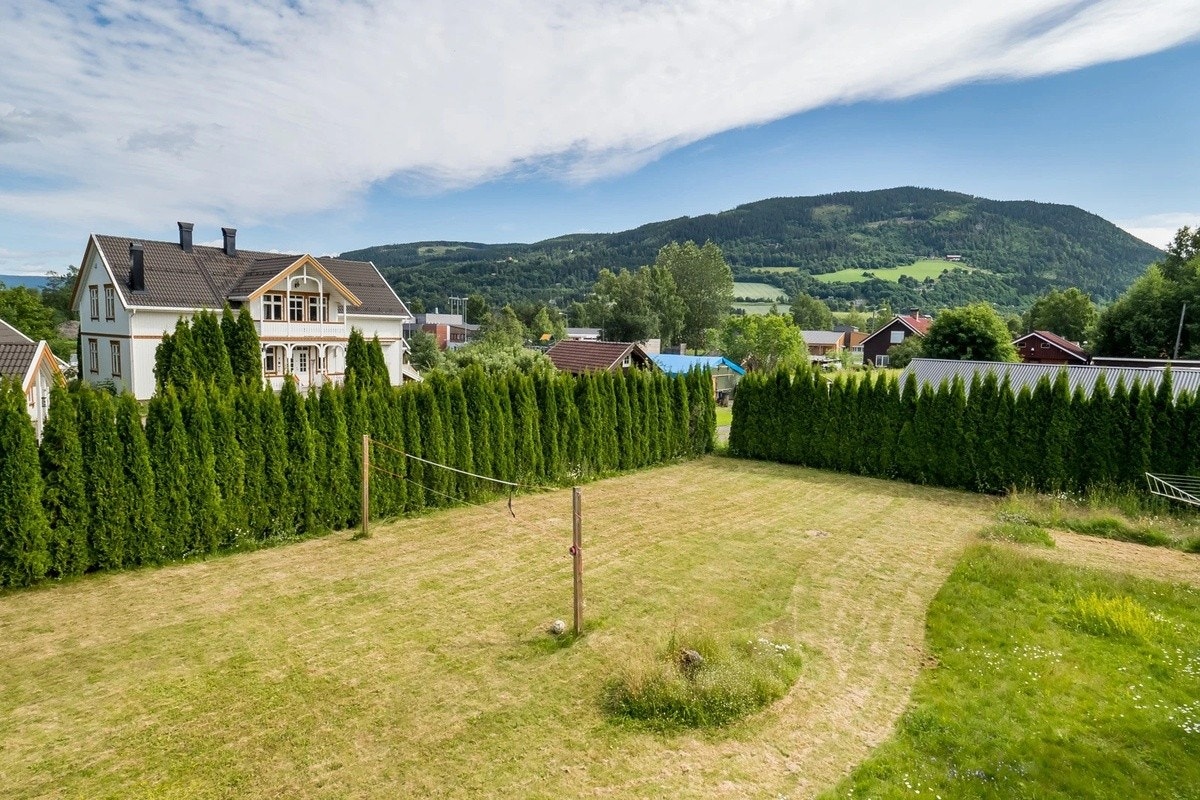 Volleyballnett i hagen Galleribilde