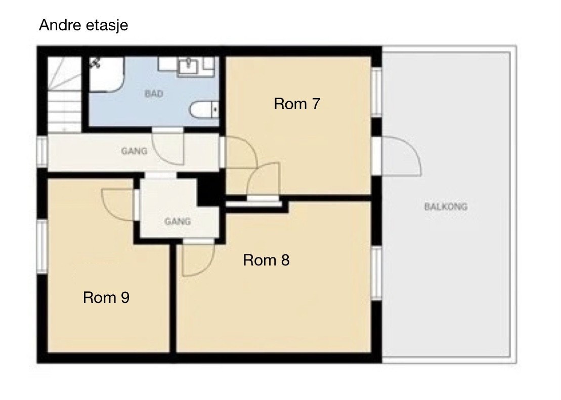 Plantegning andre etasje Galleribilde
