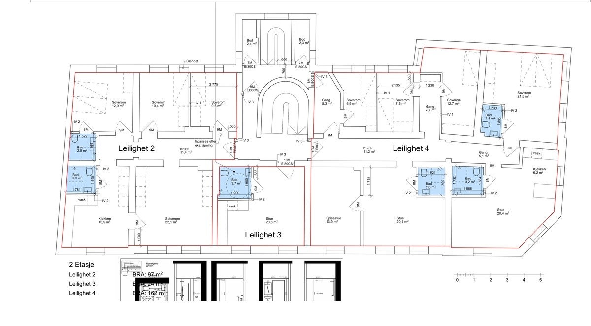 Plantegning - se leilighet 2 Galleribilde