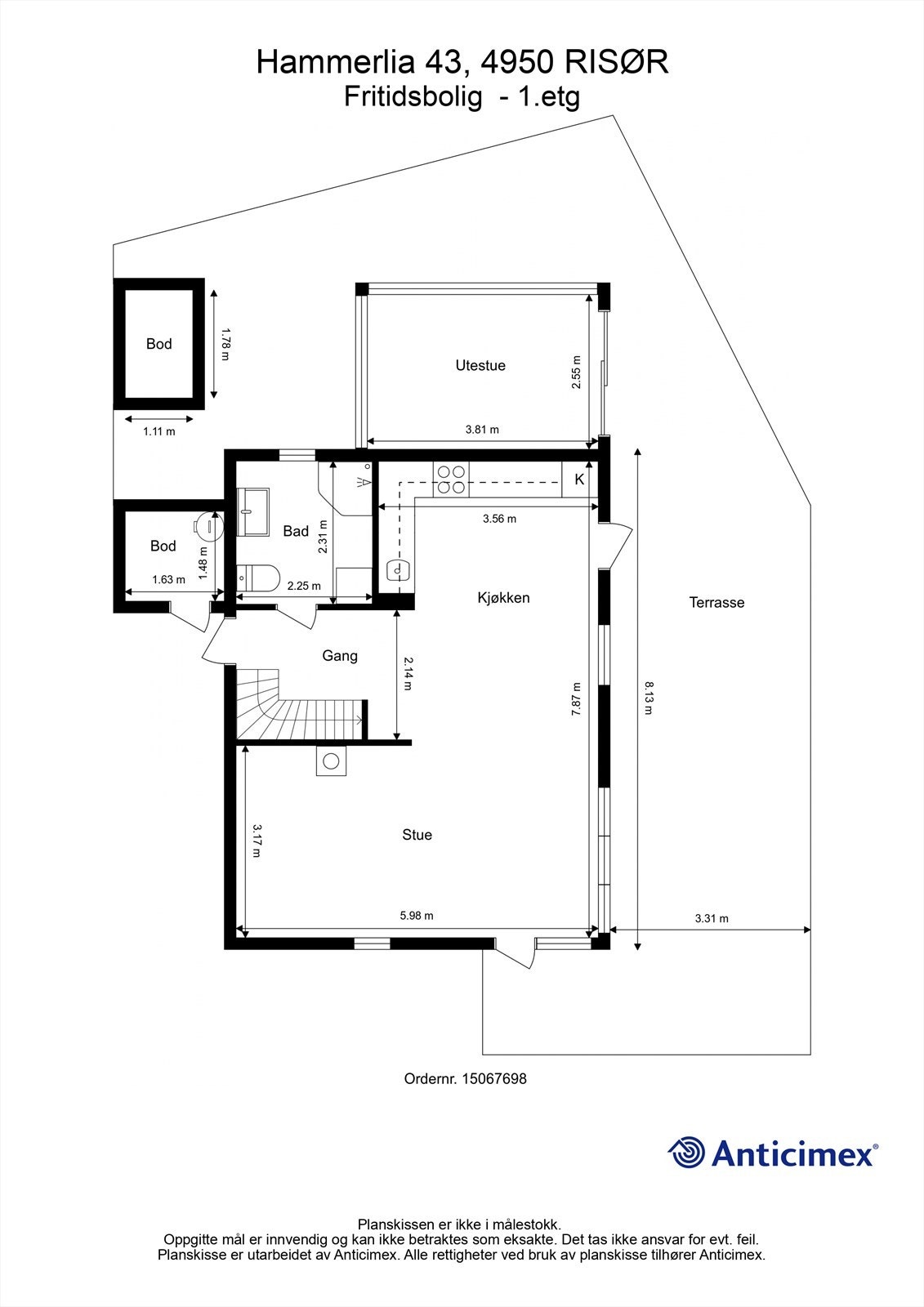 Plantegning 1. etasje Galleribilde