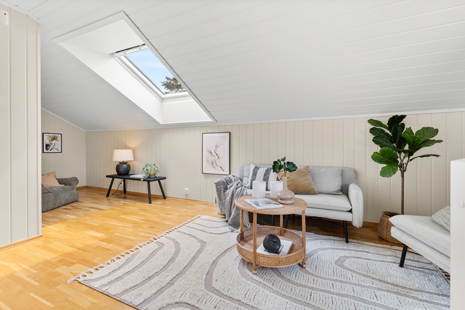 Planløsningen er fleksibel for familien. Her er det lett å trekke seg litt unna. Galleribilde