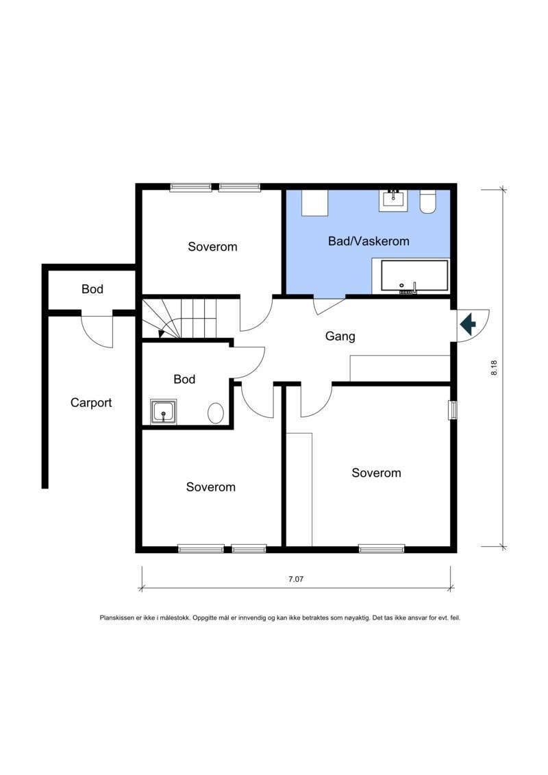 Plantegning 1. etg. Galleribilde