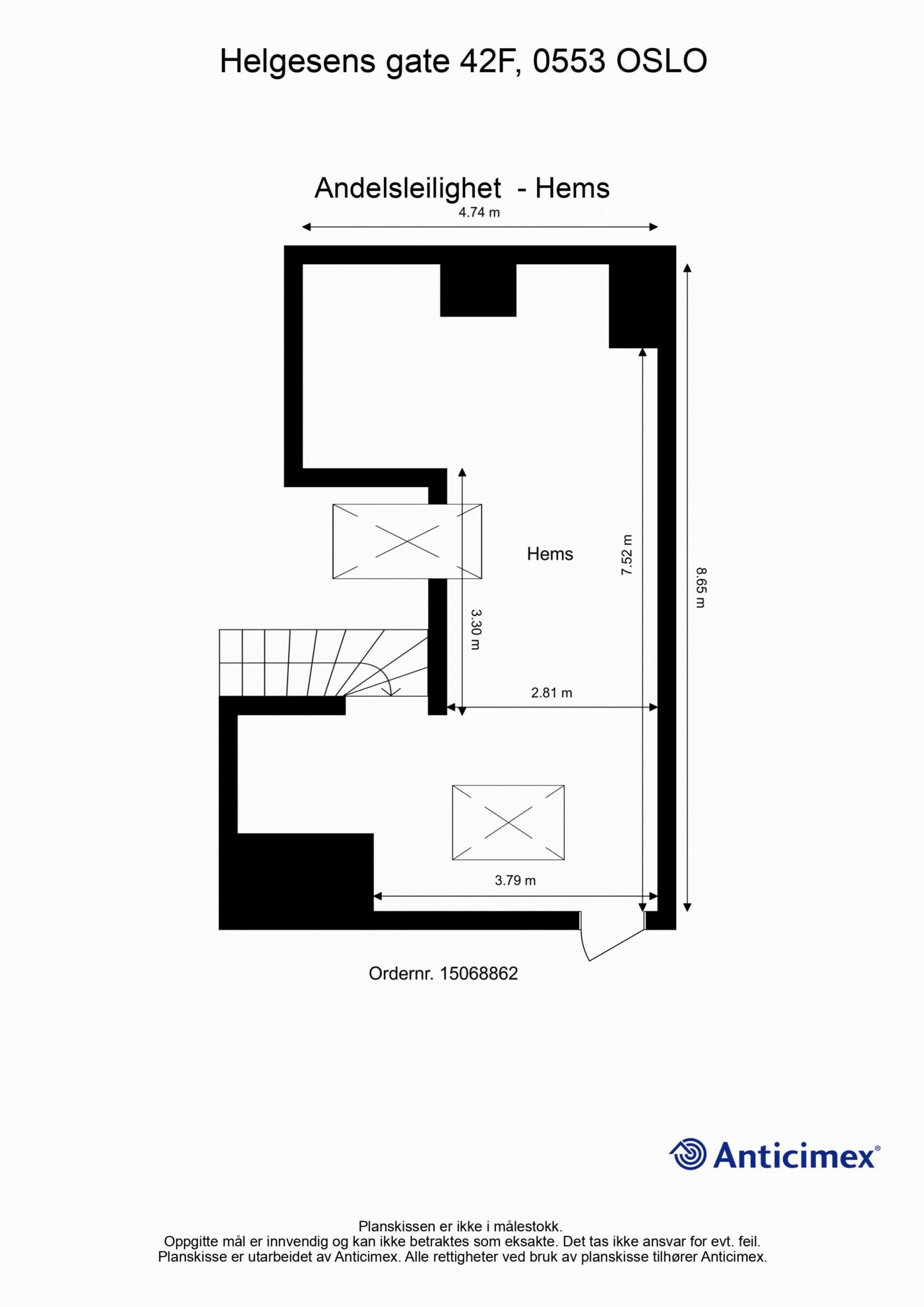 Dagens planløsning av mesaninen. Galleribilde