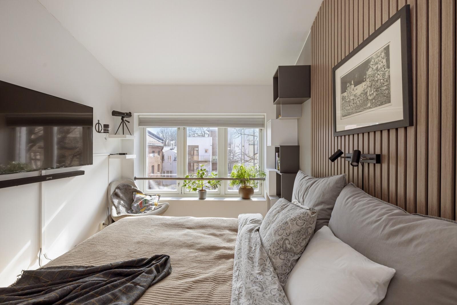 Også dette rommet har god plass til seng med tilhørende møblement. Galleribilde