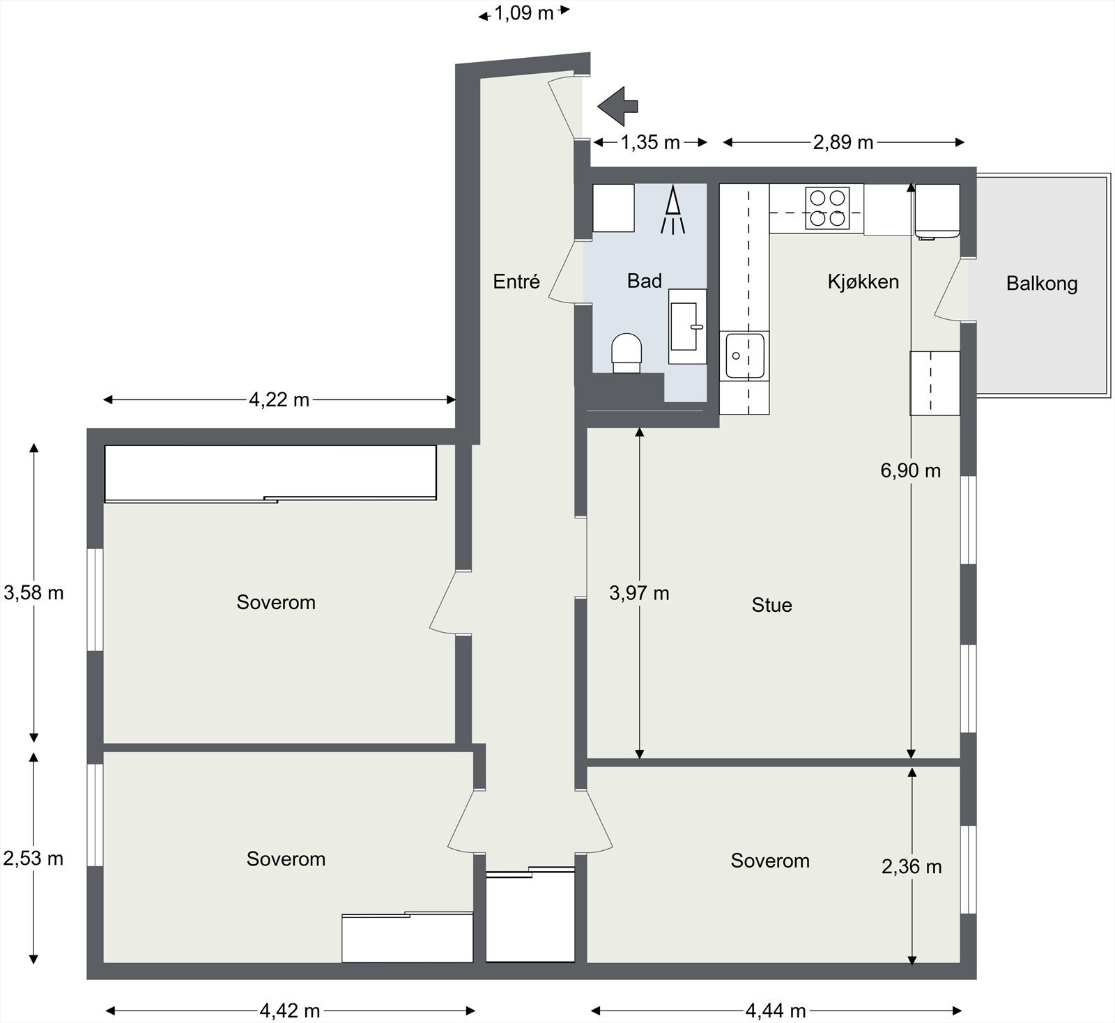 Plantegning Galleribilde