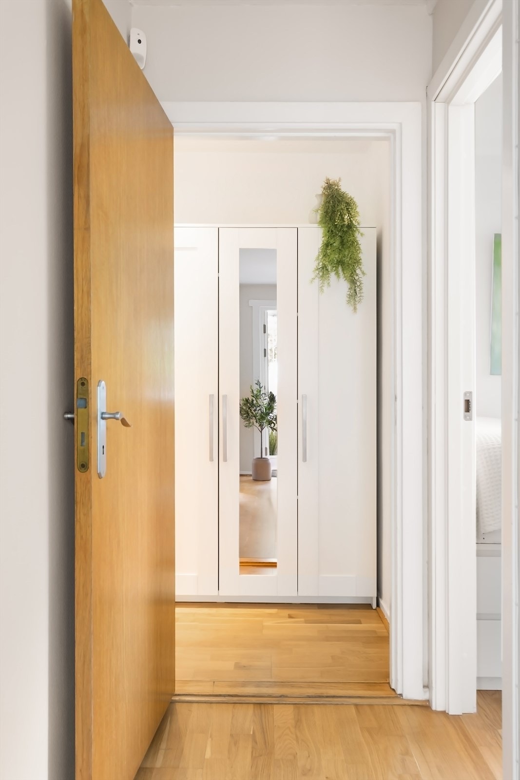 God plass til garderobeskap i entré. Galleribilde