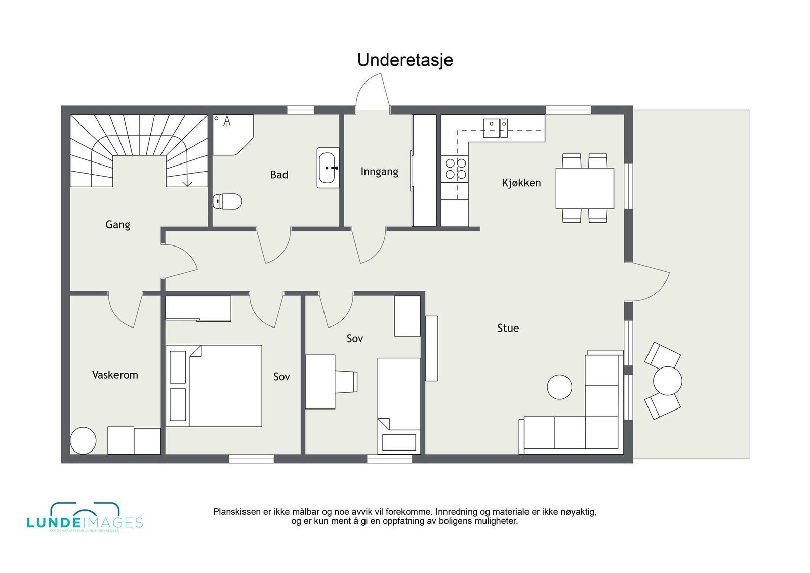 Planskisse underetasje - ikke målbar Galleribilde