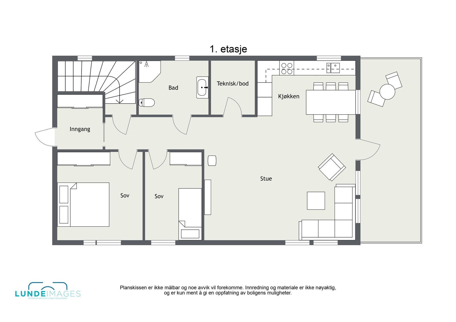 Planskisse 1. etasje - ikke målbar Galleribilde