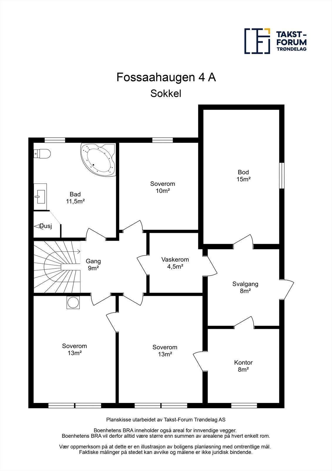 planskisse underetasje Galleribilde