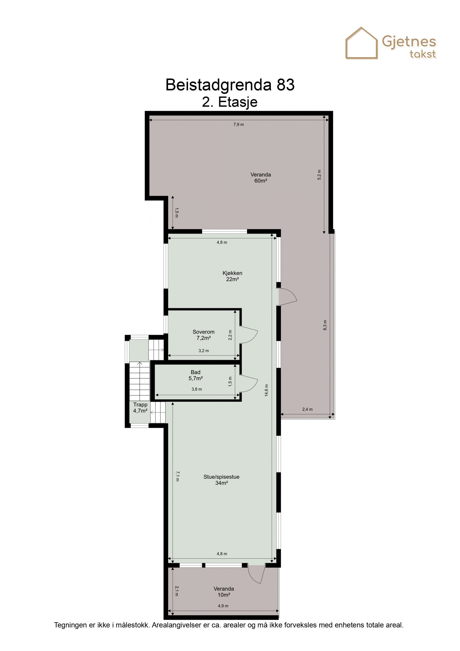 Plantegning 2. etasje Galleribilde