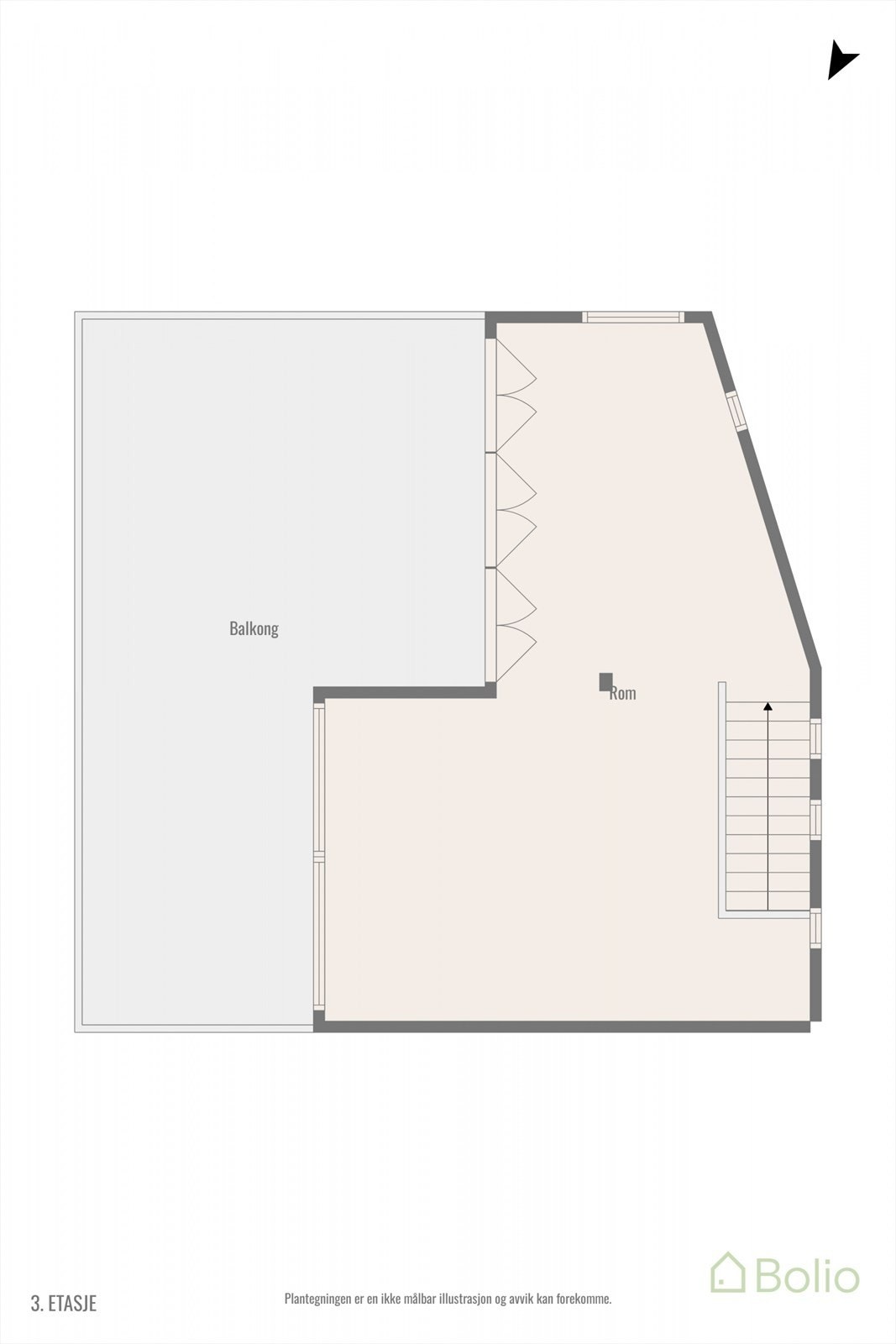 Plantegning 3. etasje Galleribilde