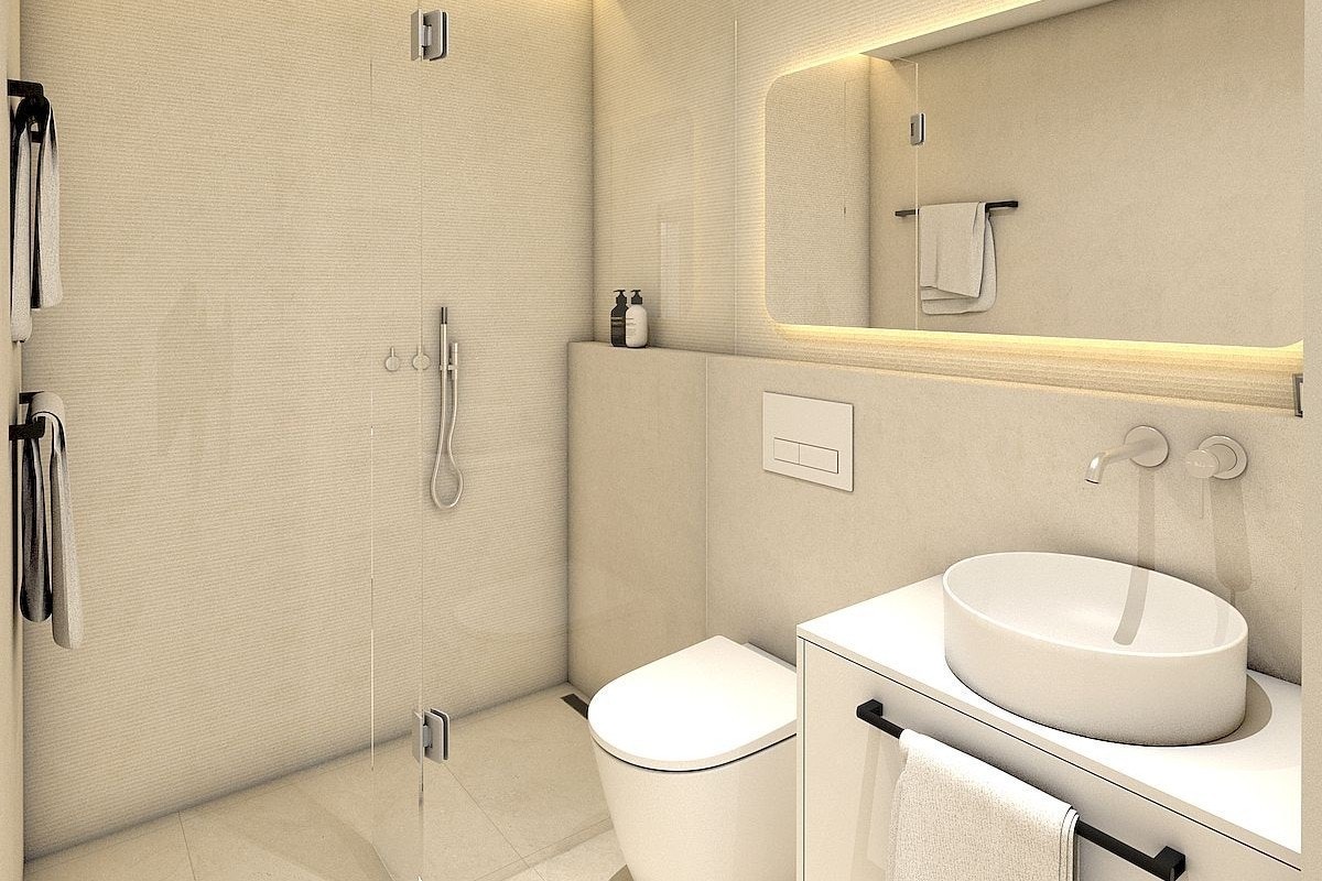 2 moderne baderom Galleribilde