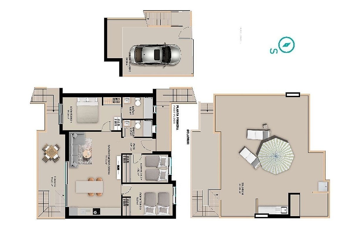 Leiligheter i 2. etasje med takterrasse Galleribilde