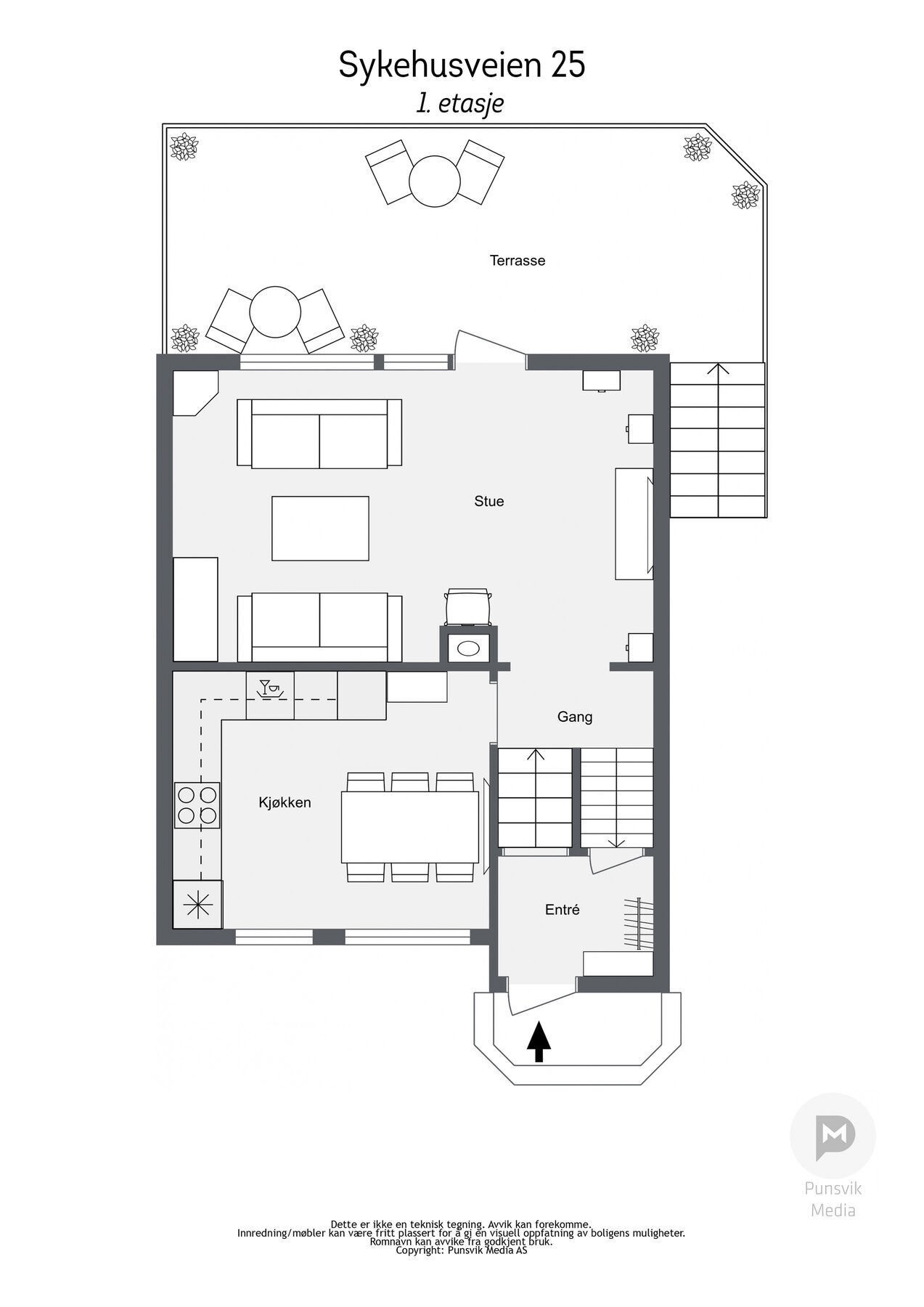 Plantegning - 1etasje Galleribilde