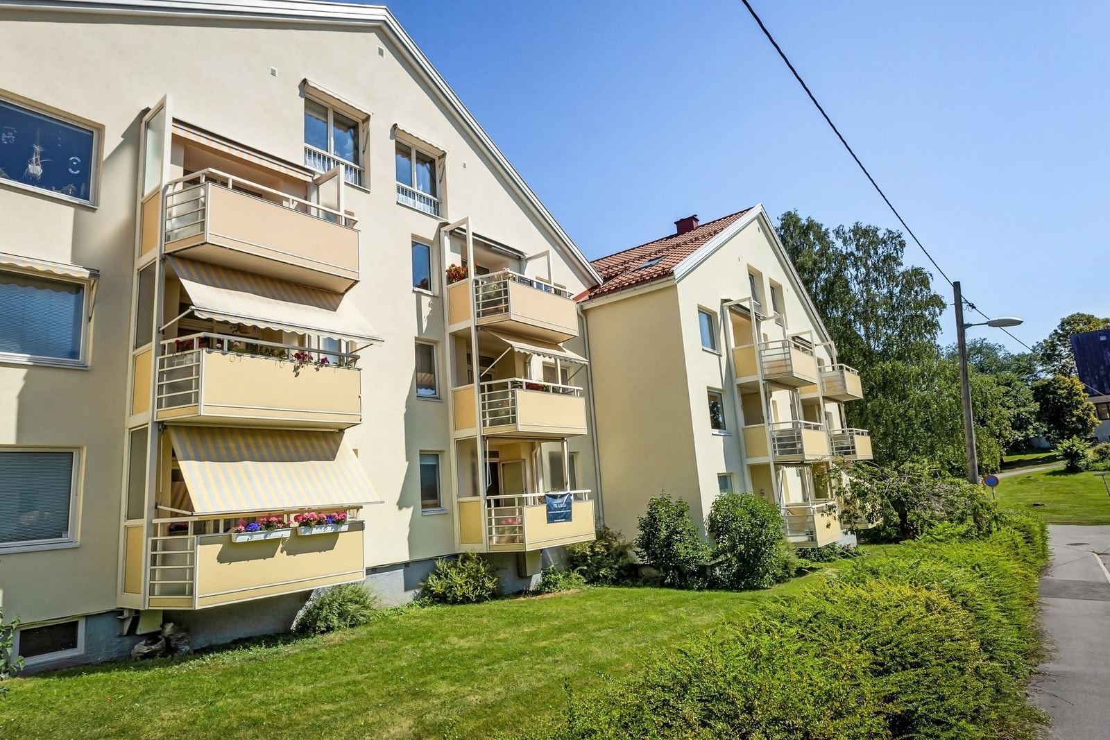 Veldrevet aksjelag med flotte fellesområder utendørs. Galleribilde