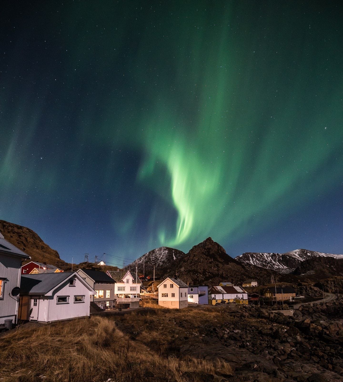 11 Vestervika med nordlys over Nyken.JPG Galleribilde