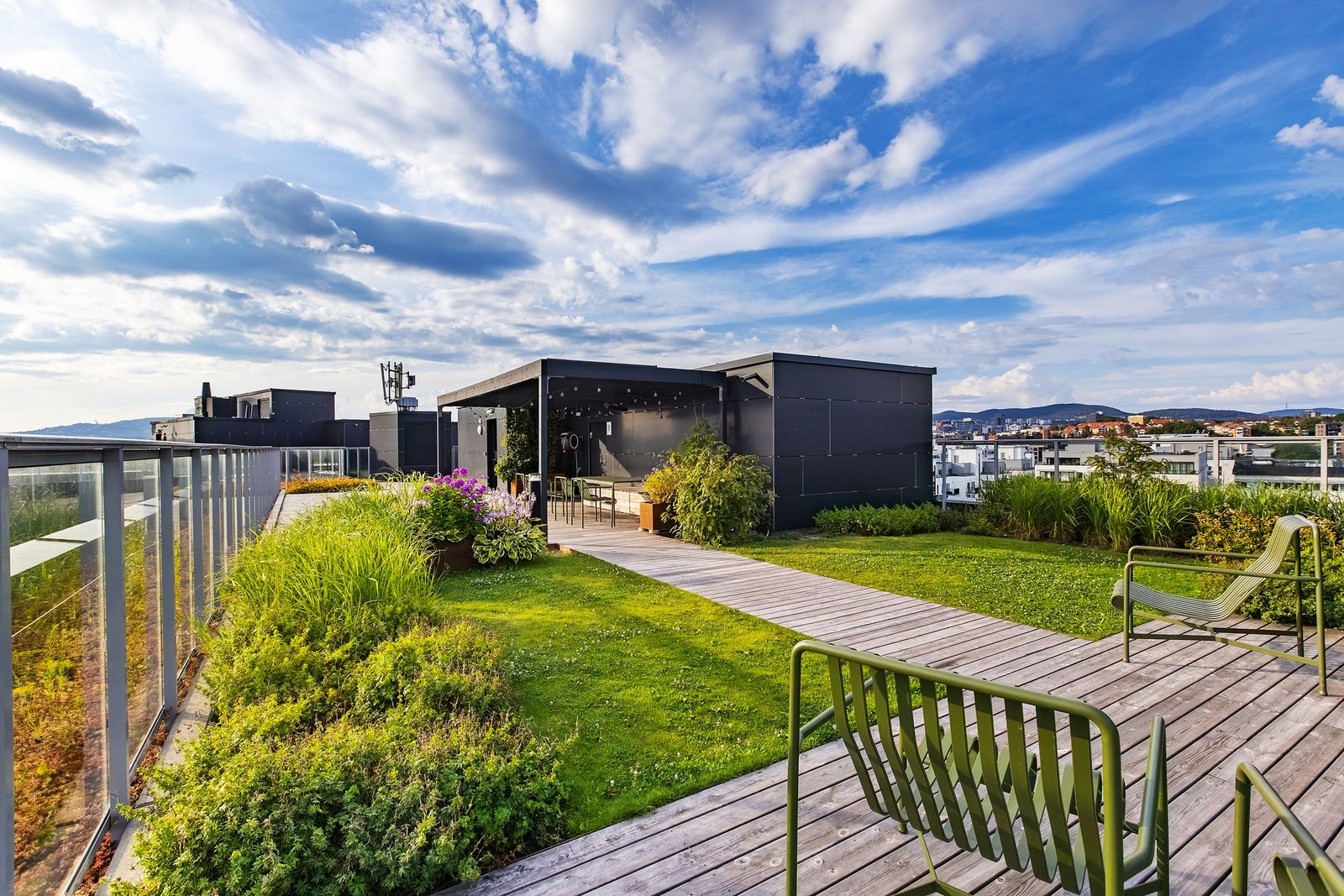 Felles takterrasse. Galleribilde