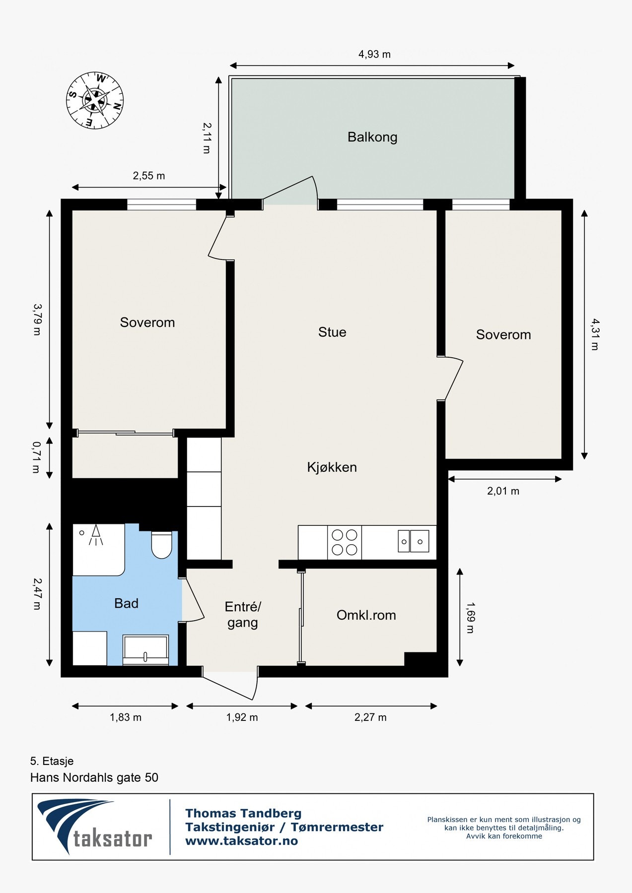 Optimal planløsning som inneholder praktisk entré/gang med tilknyttet omkledningsrom, åpen stue-/kjøkkenløsning, tidløst baderom, to soverom av god størrelse og solrik balkong. Galleribilde
