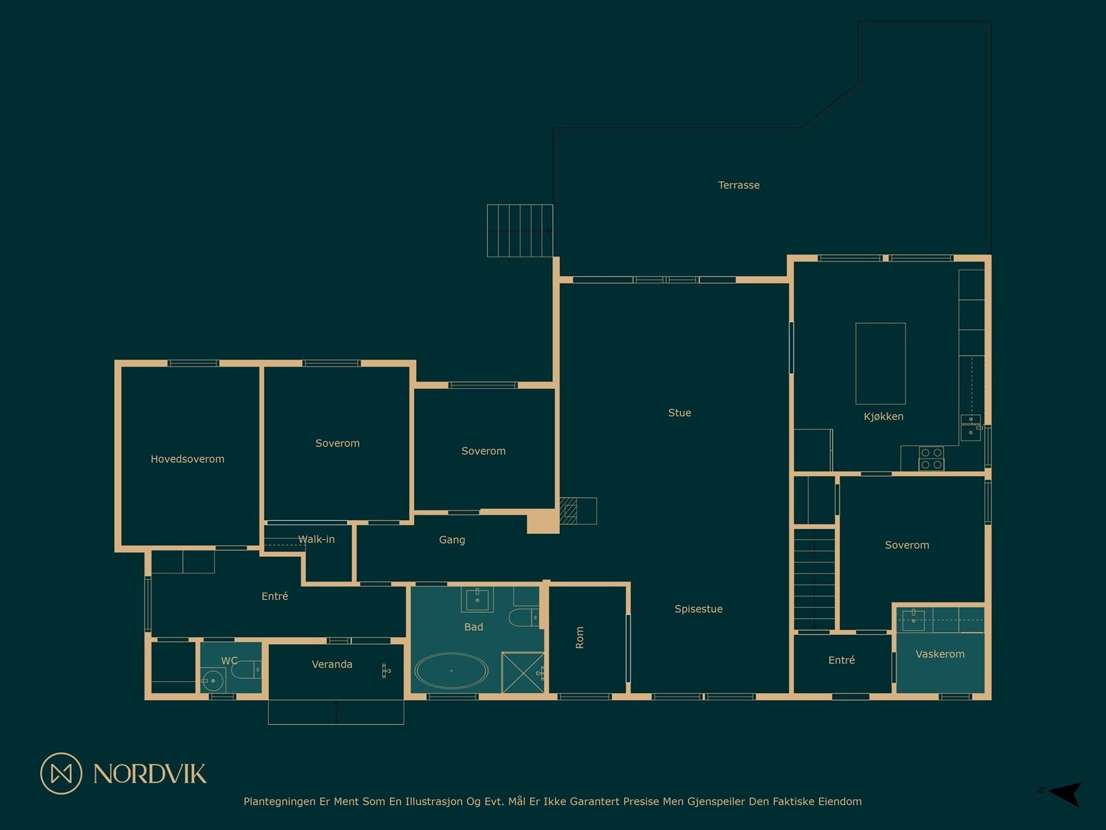 Plantegning - 1 etg Galleribilde