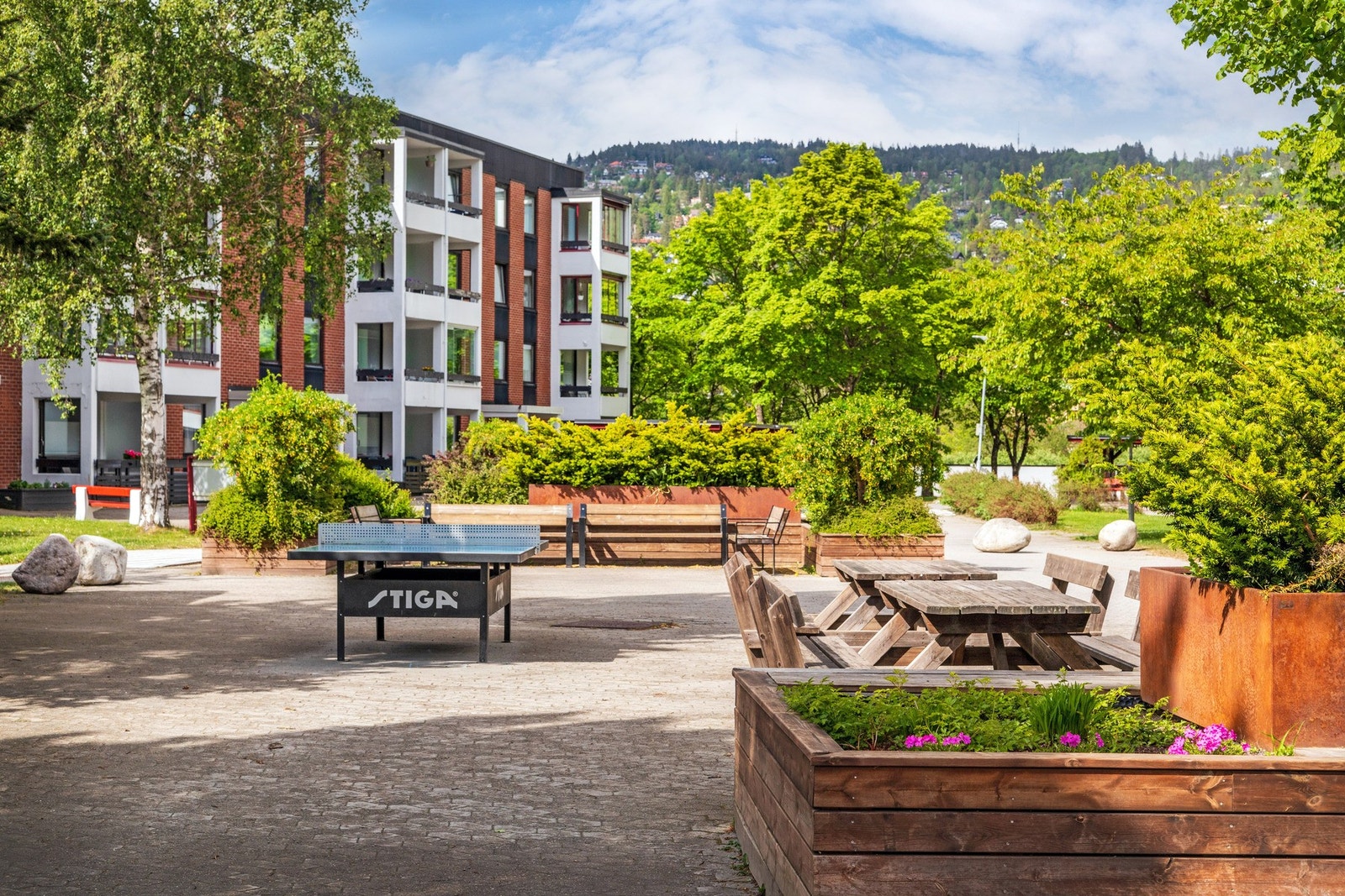 Bilfritt og barnevennlig omgivelser omkranset av grøntarealer. Galleribilde