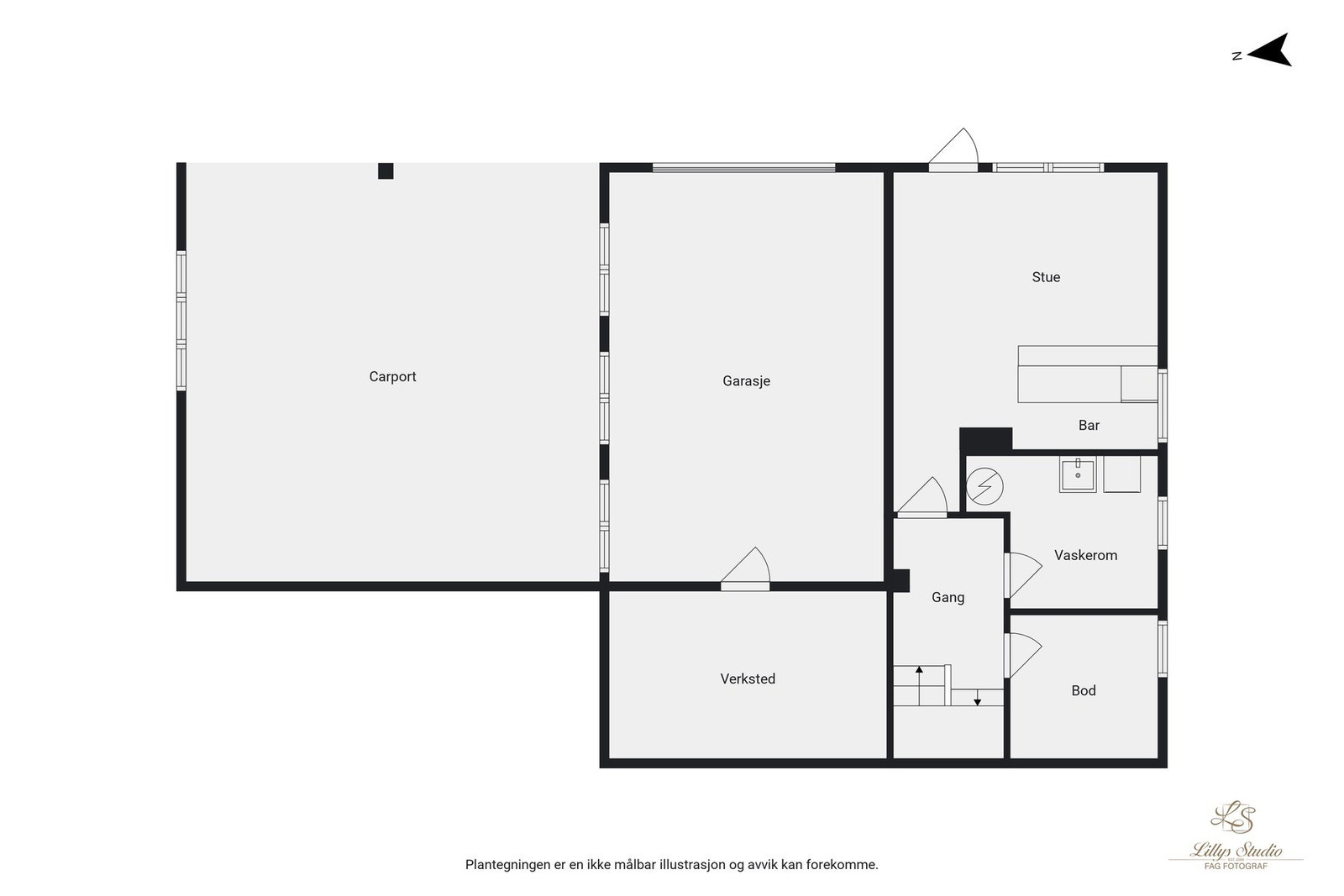 Planskisse sokkel Galleribilde