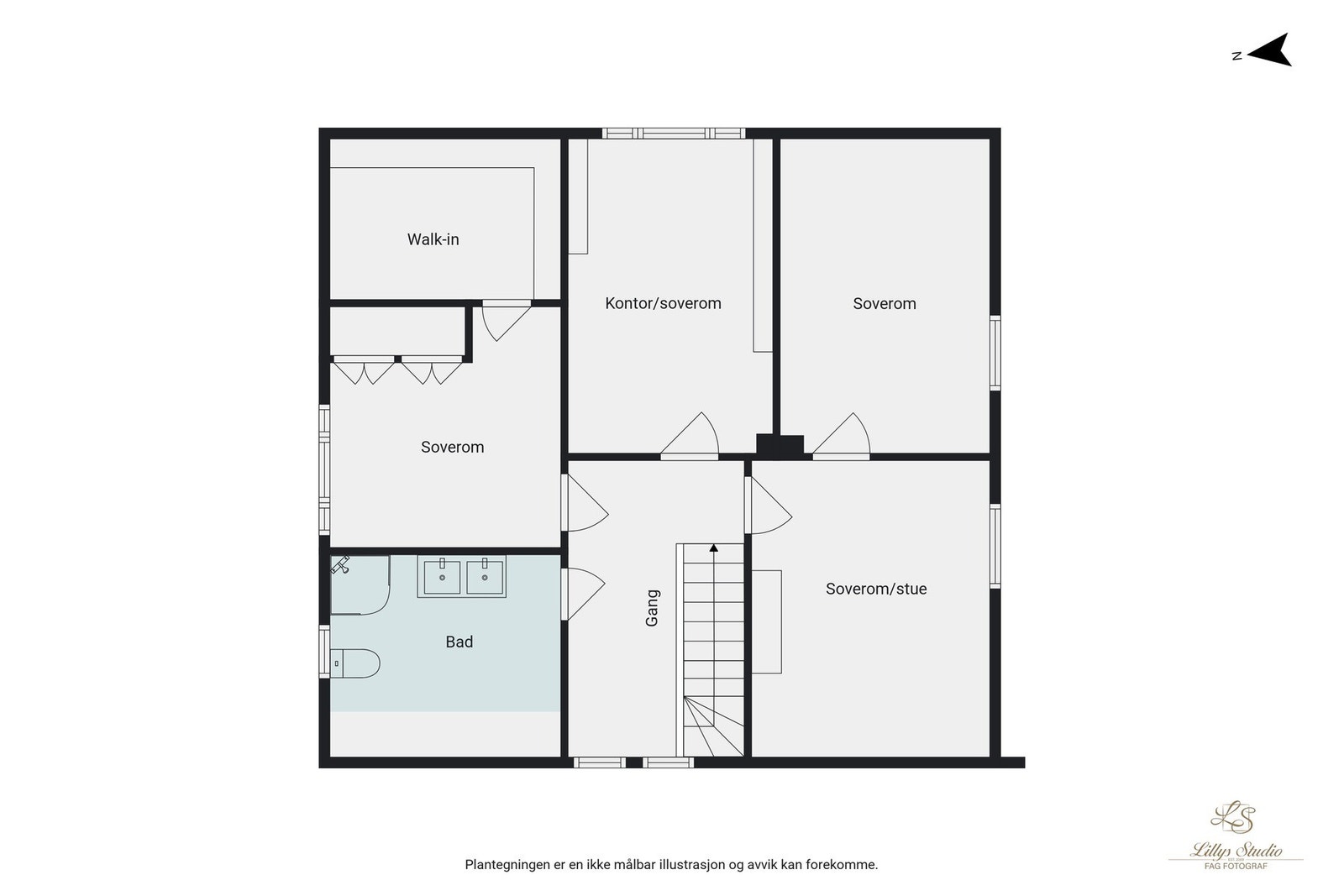 Planskisse loft Galleribilde