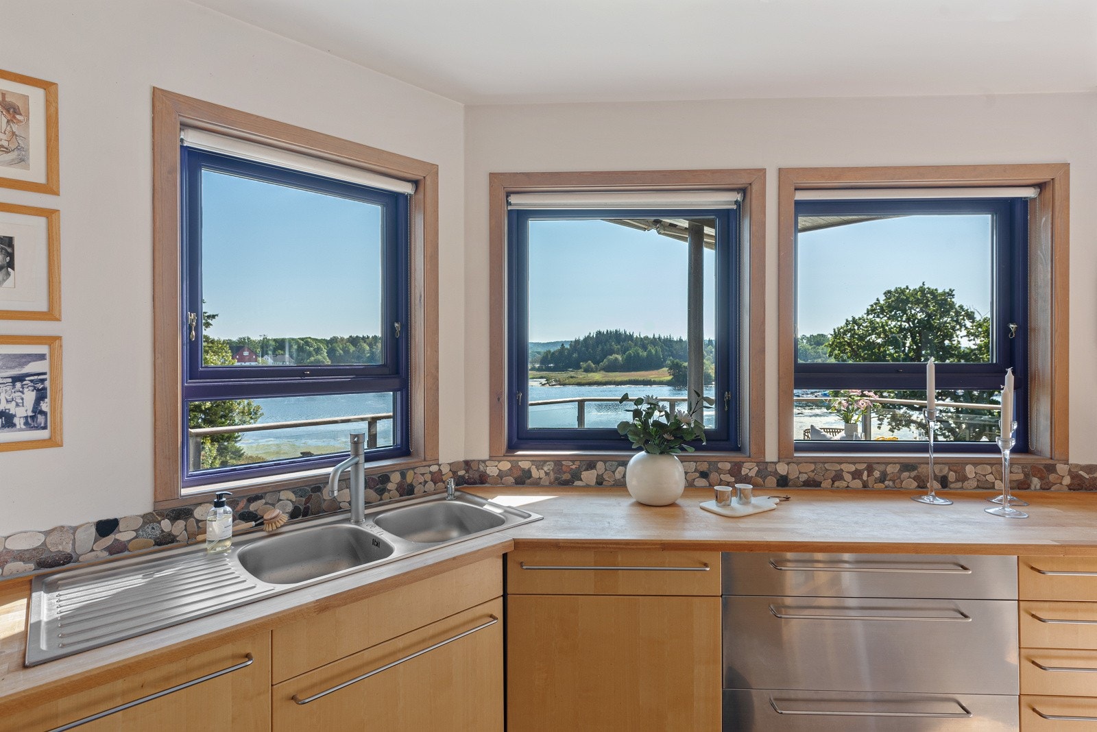 Nyt utsikt mens du kokkelerer Galleribilde