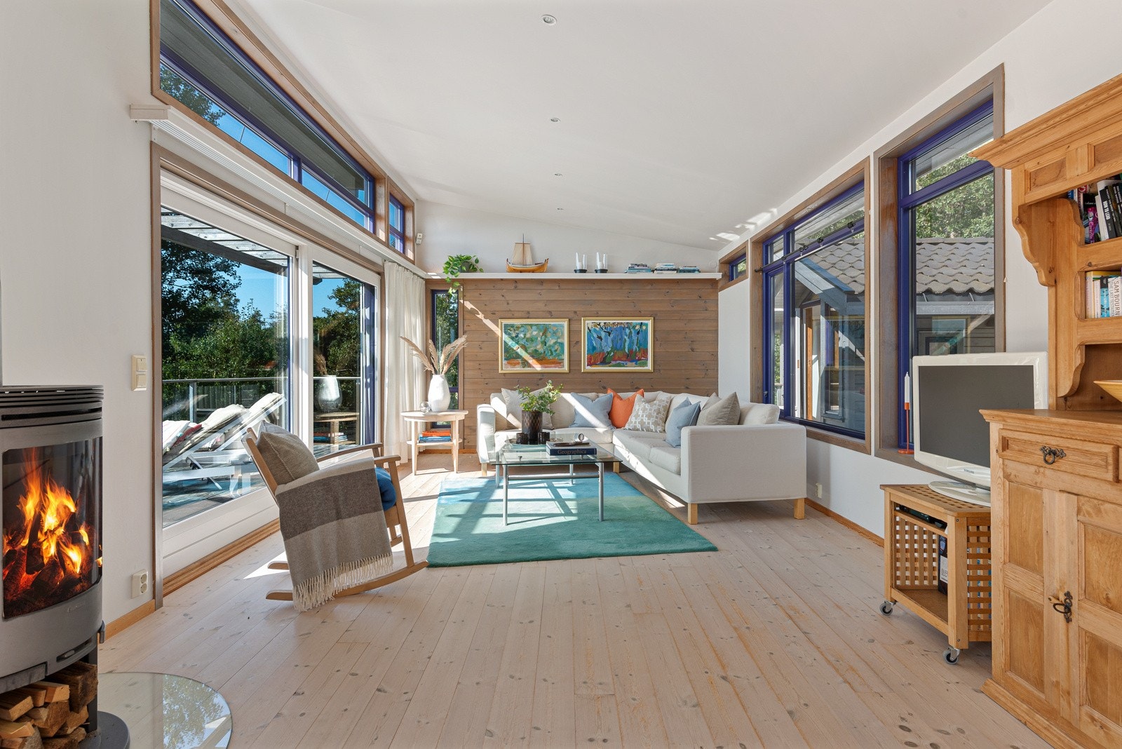 Ildsted som kan snus mot stue eller spisestuen Galleribilde