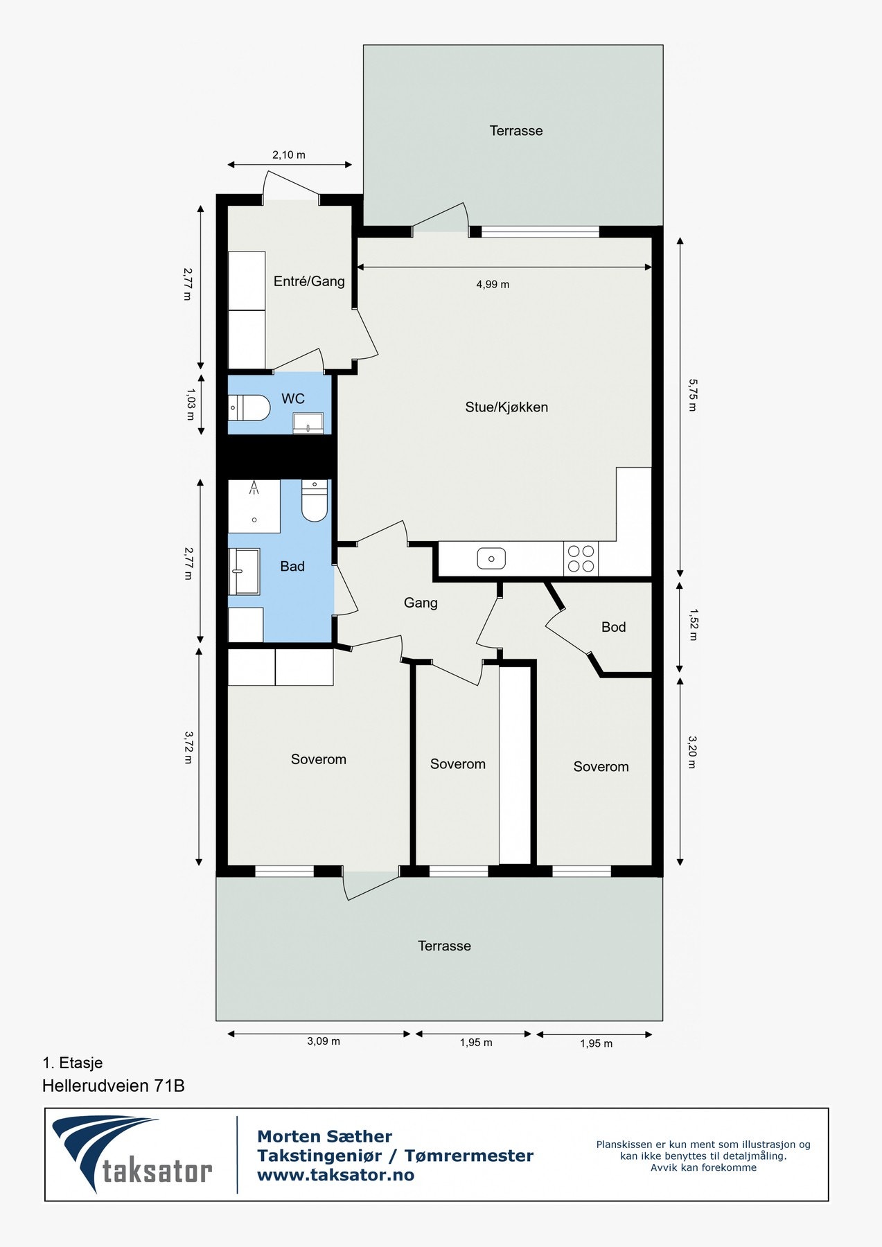 Planskisse. Galleribilde