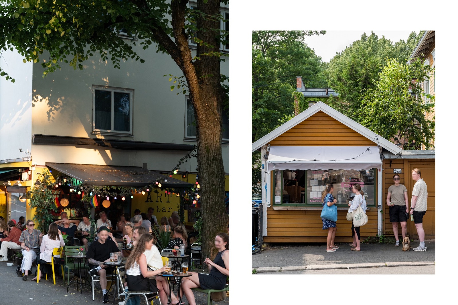 Gangavstand til populære Art bar og Rosenhoff kiosk. Galleribilde