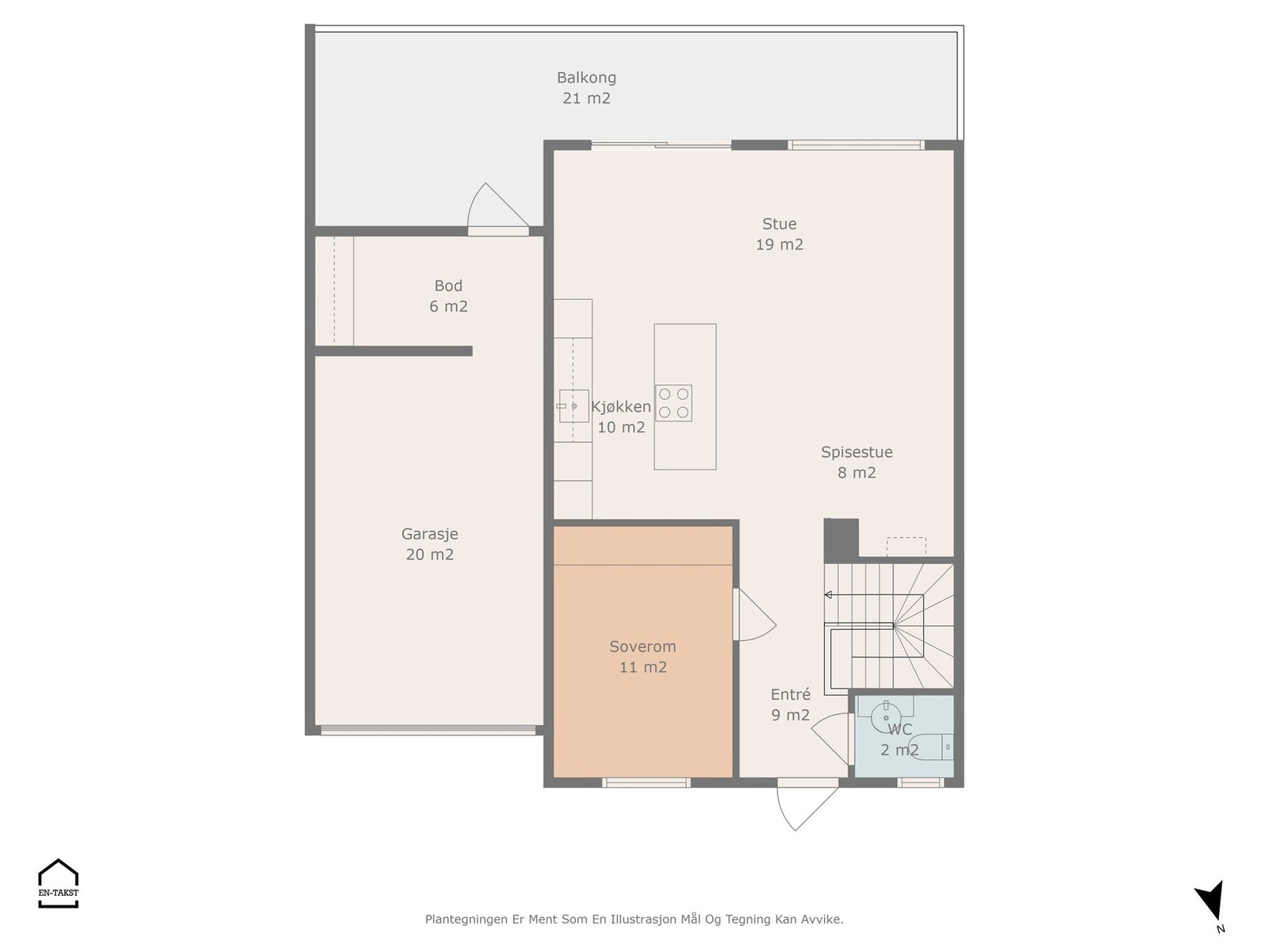 Planskisse hovedetasje Galleribilde