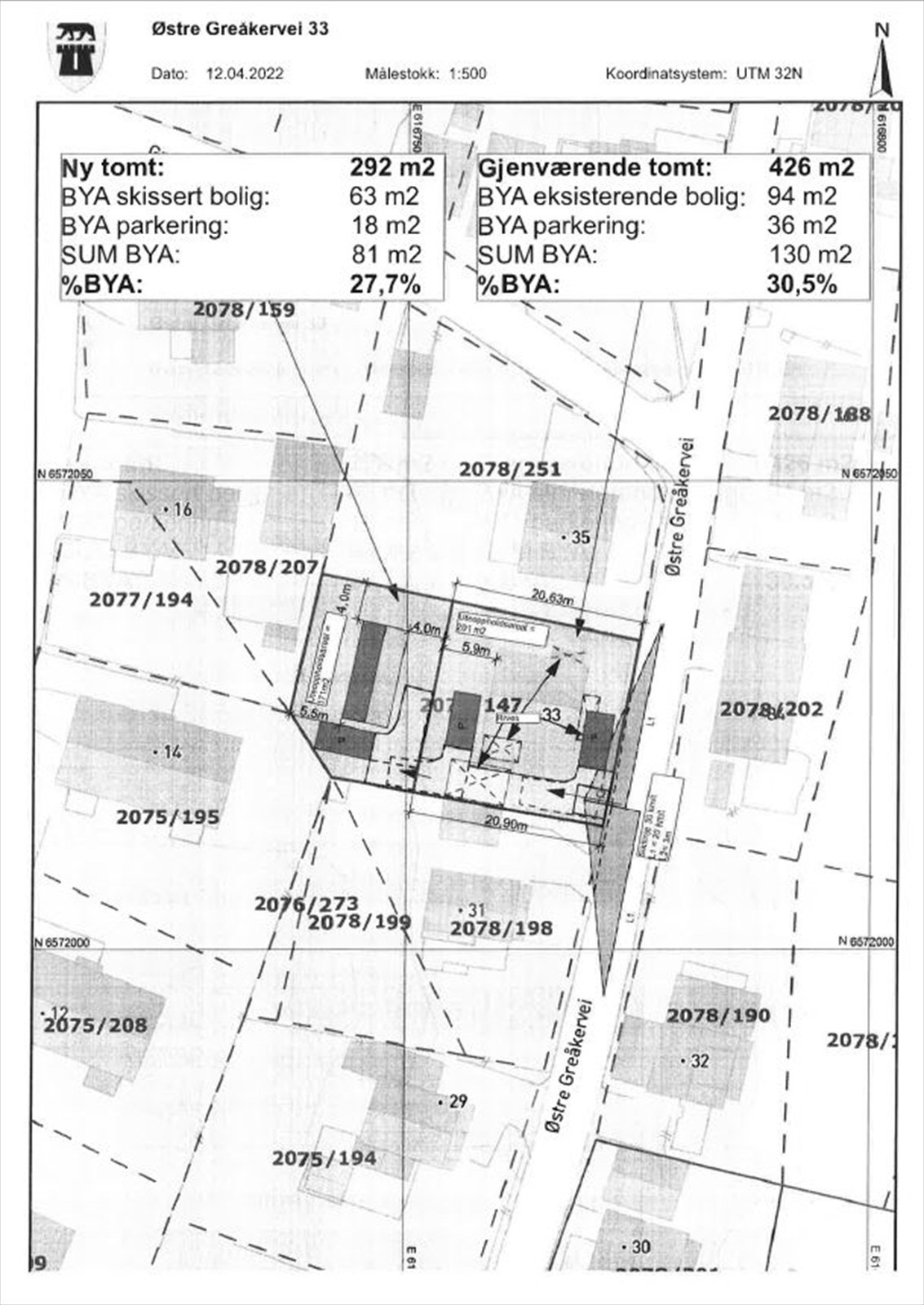 Situasjonplan tomt Østre Greåker.JPG Galleribilde