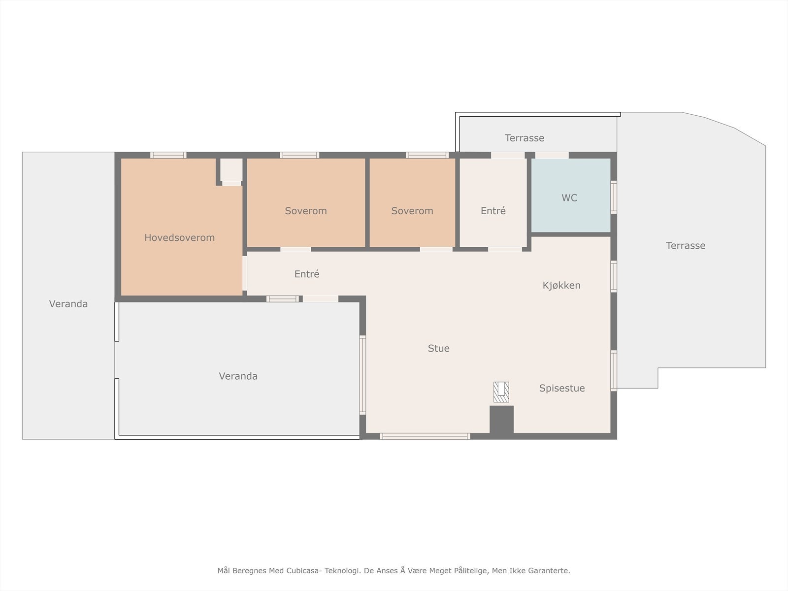 Planoversikt over hytten Galleribilde