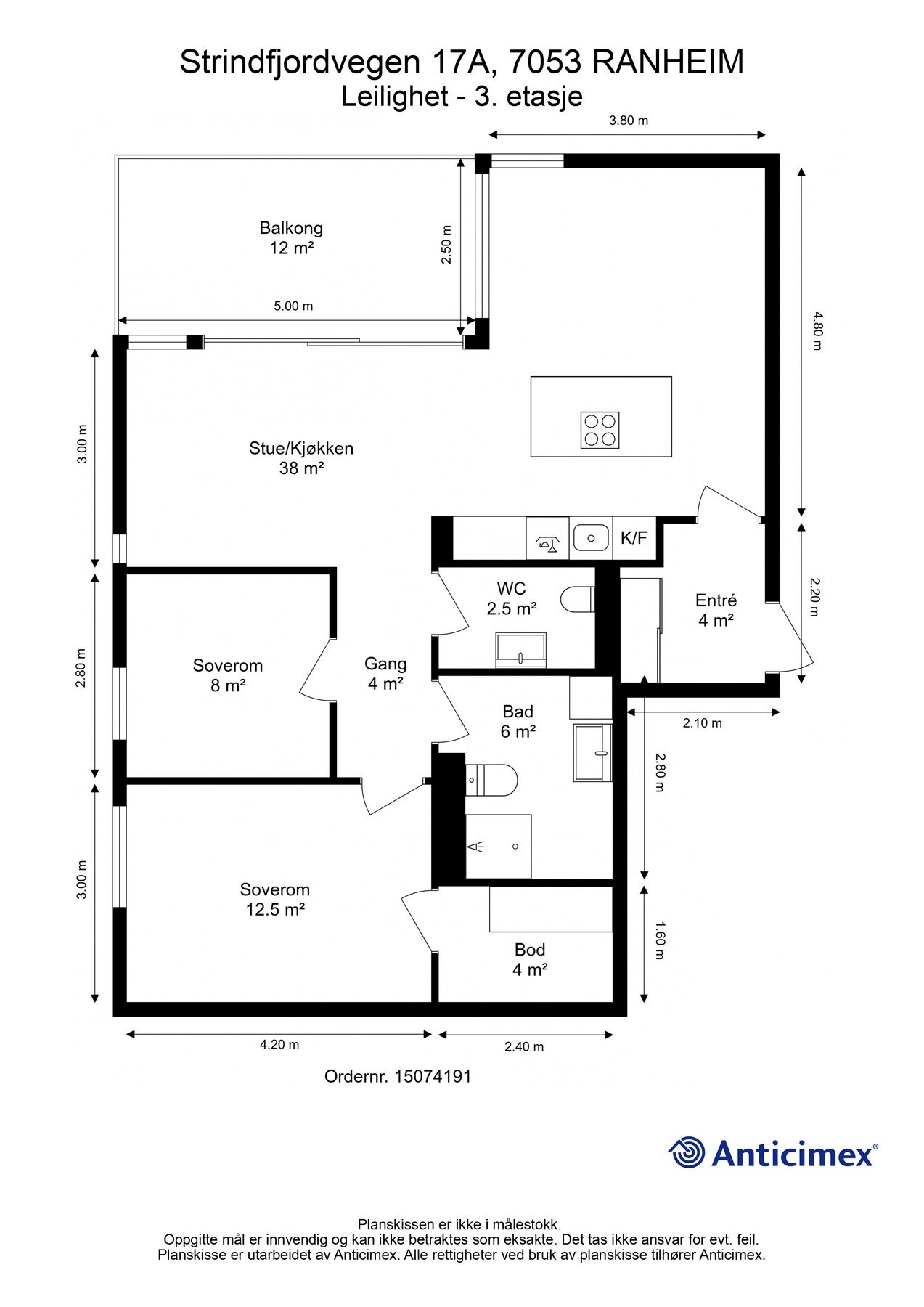 Plantegning 3.etasje. Galleribilde
