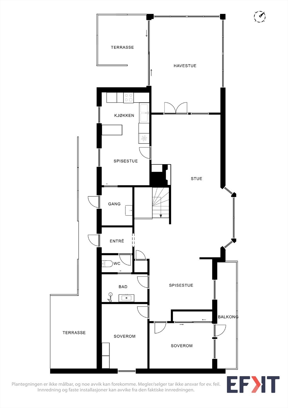 Plantegning 1. etasje Galleribilde