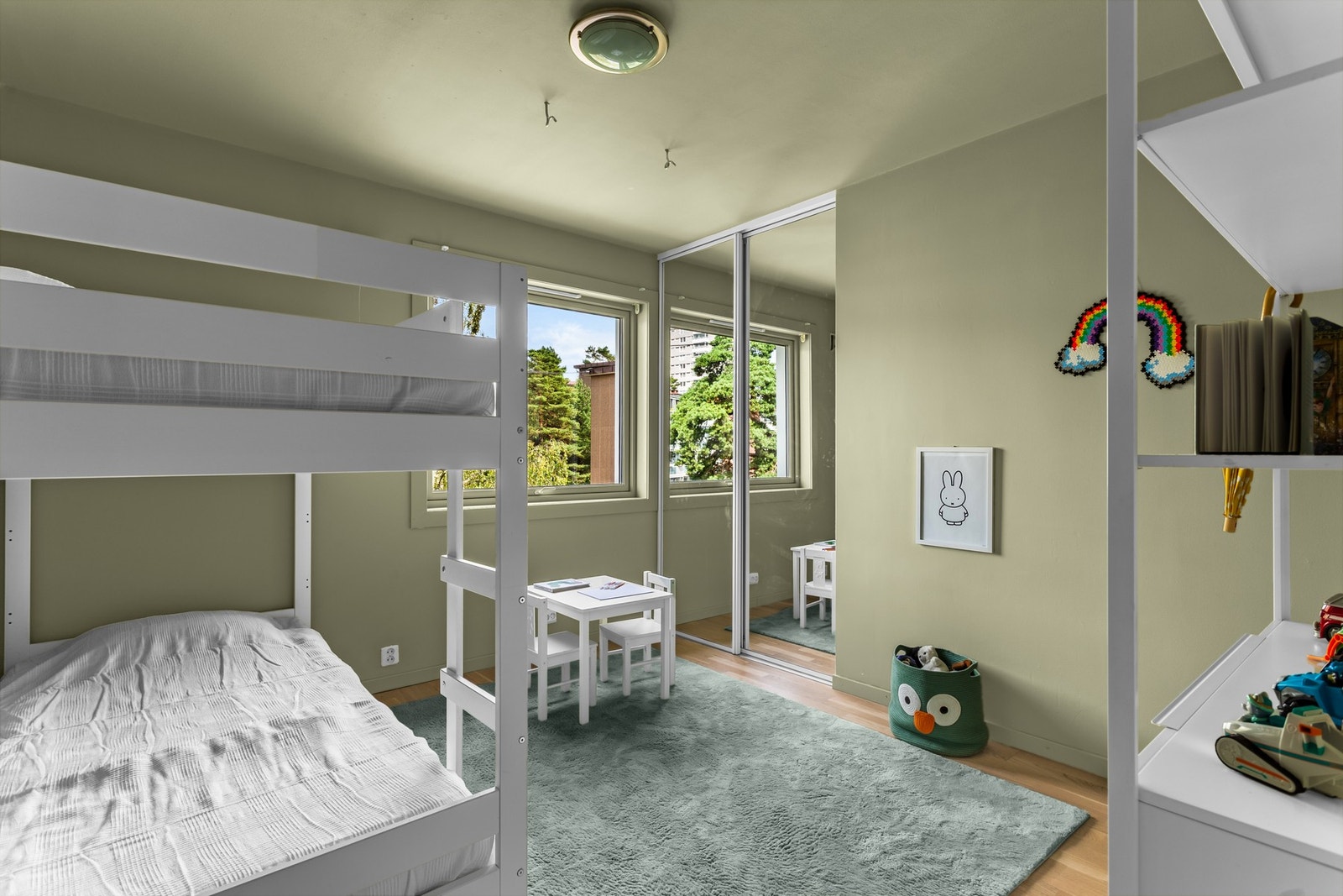 Det andre soverommet passer fint som barnerom, gjeste rom eller kontor. Alt etter ønske og behov Galleribilde