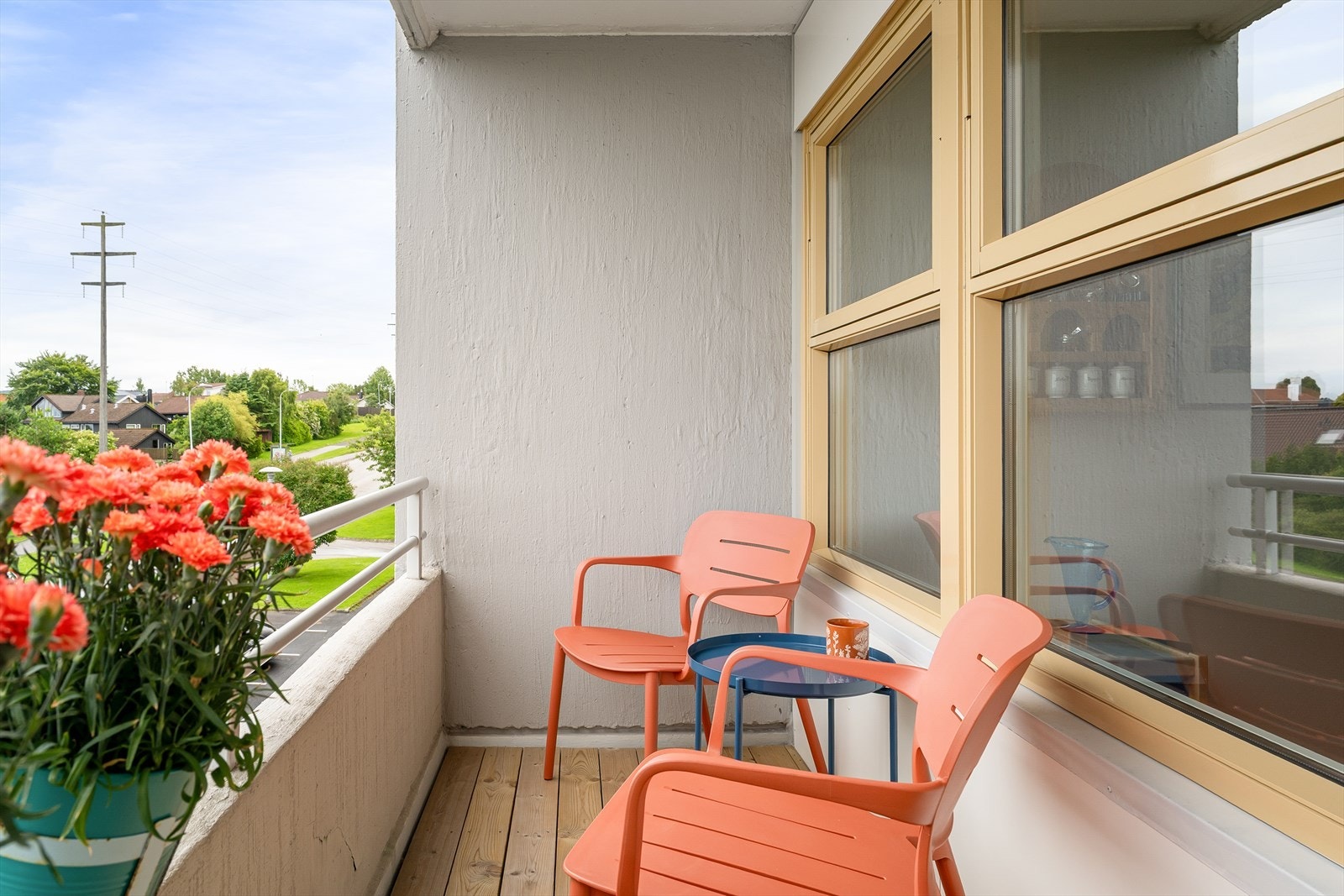 Utgang til en koselig luftebalkon på ca. 4 kvm Galleribilde